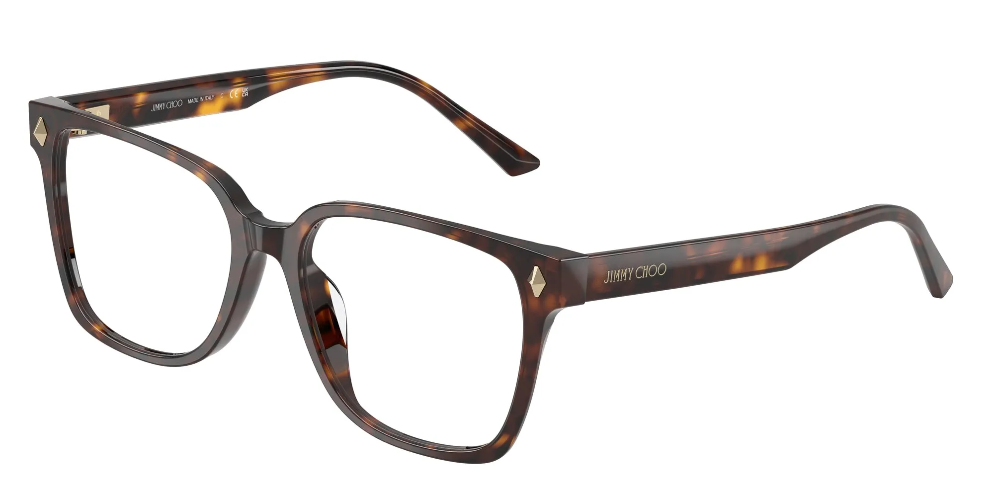 Jimmy Choo JC3038D 5002 Montature da vista Acetato Tartaruga Squadrata Normale - immagine 2