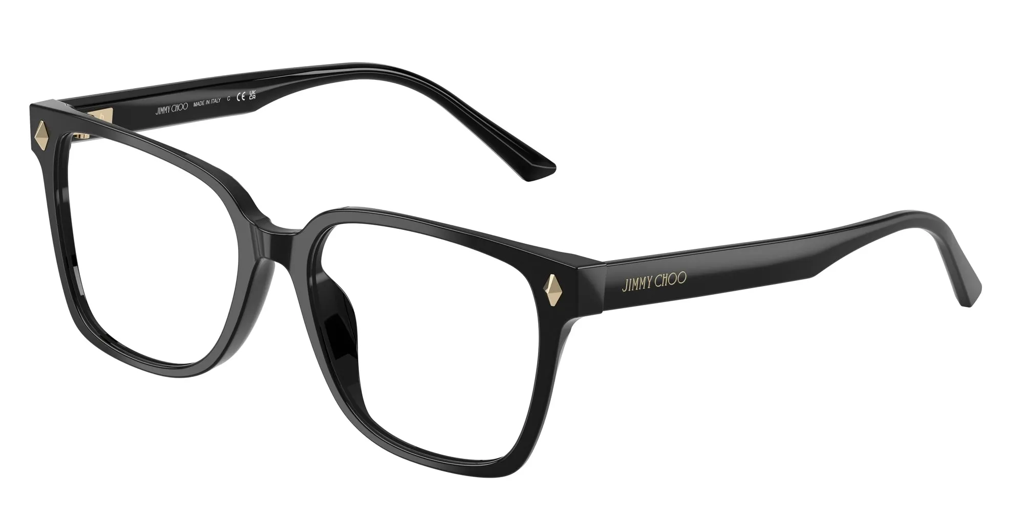 Jimmy Choo JC3038D 5000 Montature da vista Acetato Nero Squadrata Normale - immagine 2