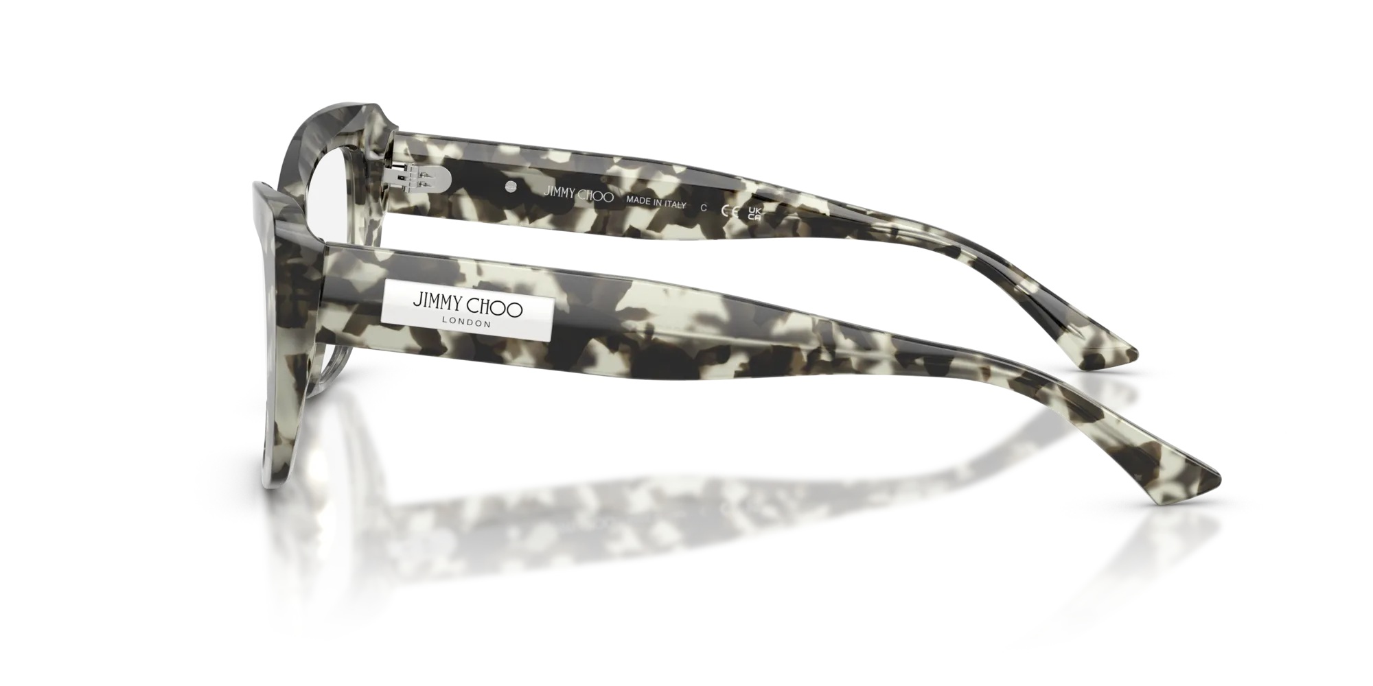 Jimmy Choo JC3036 5068 Montature da vista Acetato Bianco Cat Eye Normale - immagine 4