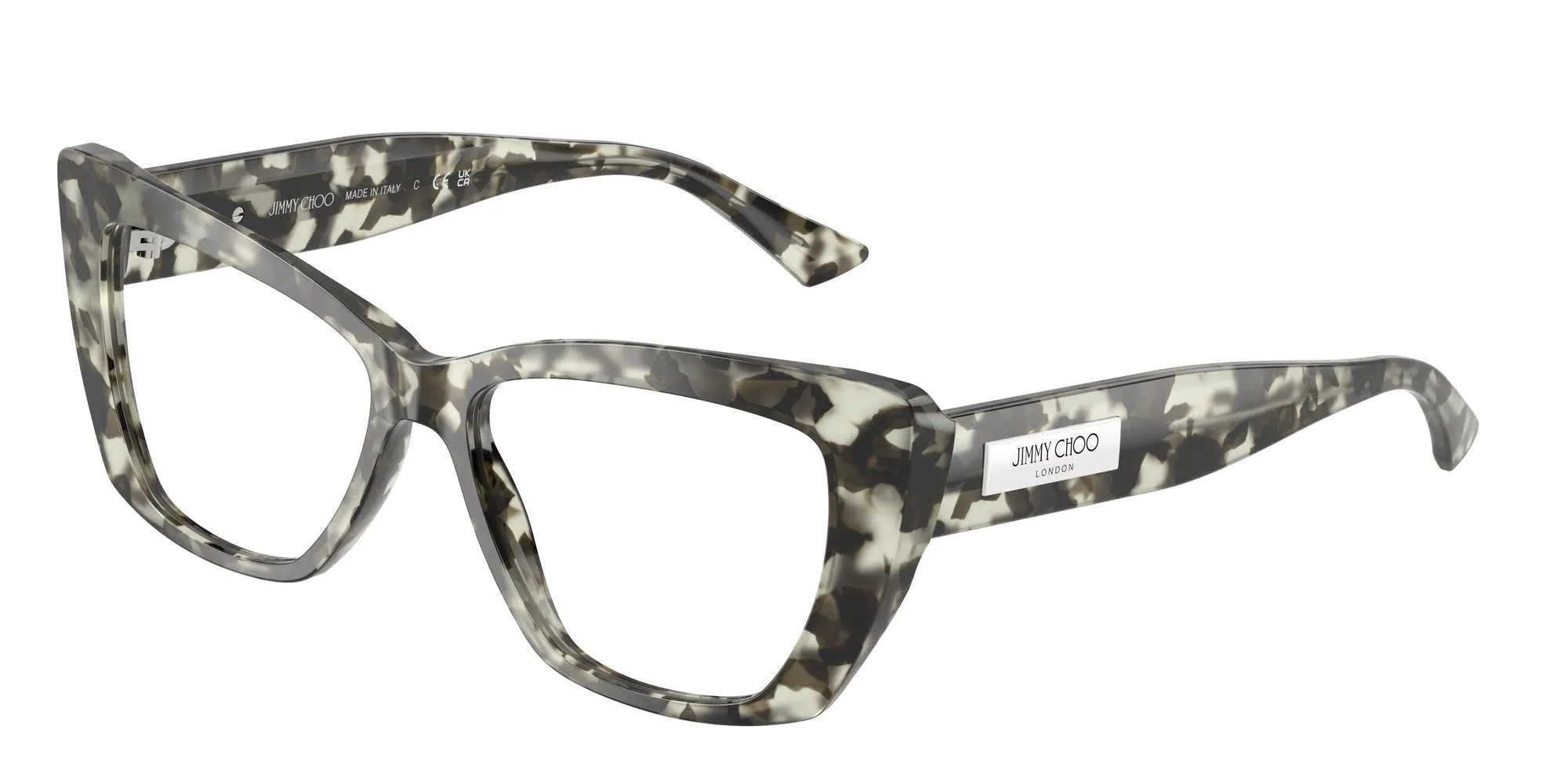 Jimmy Choo JC3036 5068 Montature da vista Acetato Bianco Cat Eye Normale - immagine 1