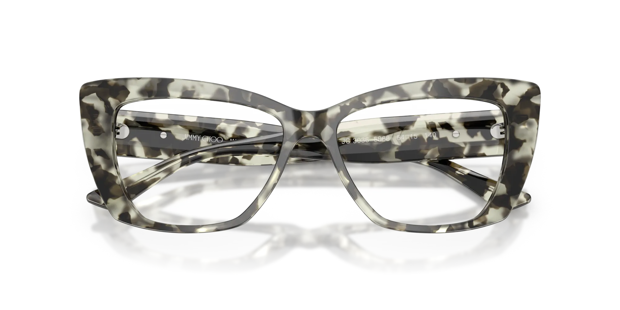 Jimmy Choo JC3036 5068 Montature da vista Acetato Bianco Cat Eye Normale - immagine 2