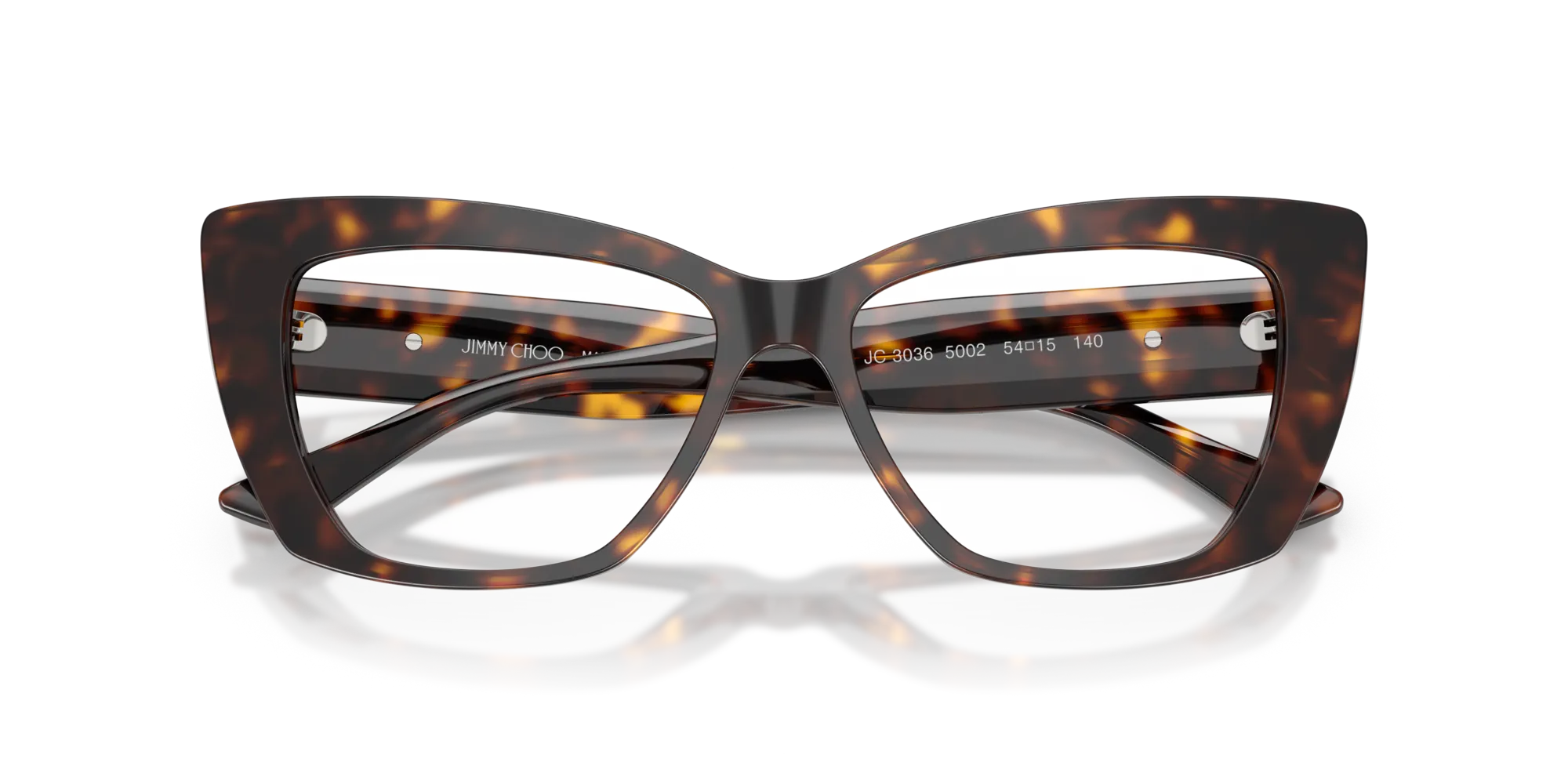 Jimmy Choo JC3036 5002 Montature da vista Acetato Tartaruga Cat Eye Normale - immagine 2