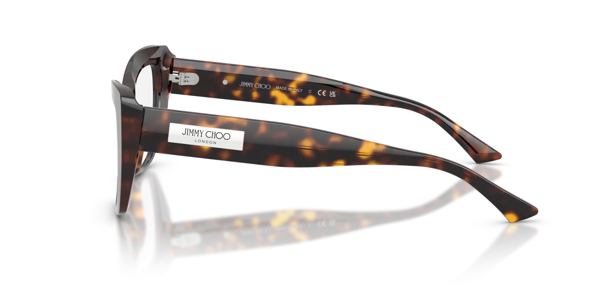 Jimmy Choo JC3036 5002 Montature da vista Acetato Tartaruga Cat Eye Normale - immagine 4