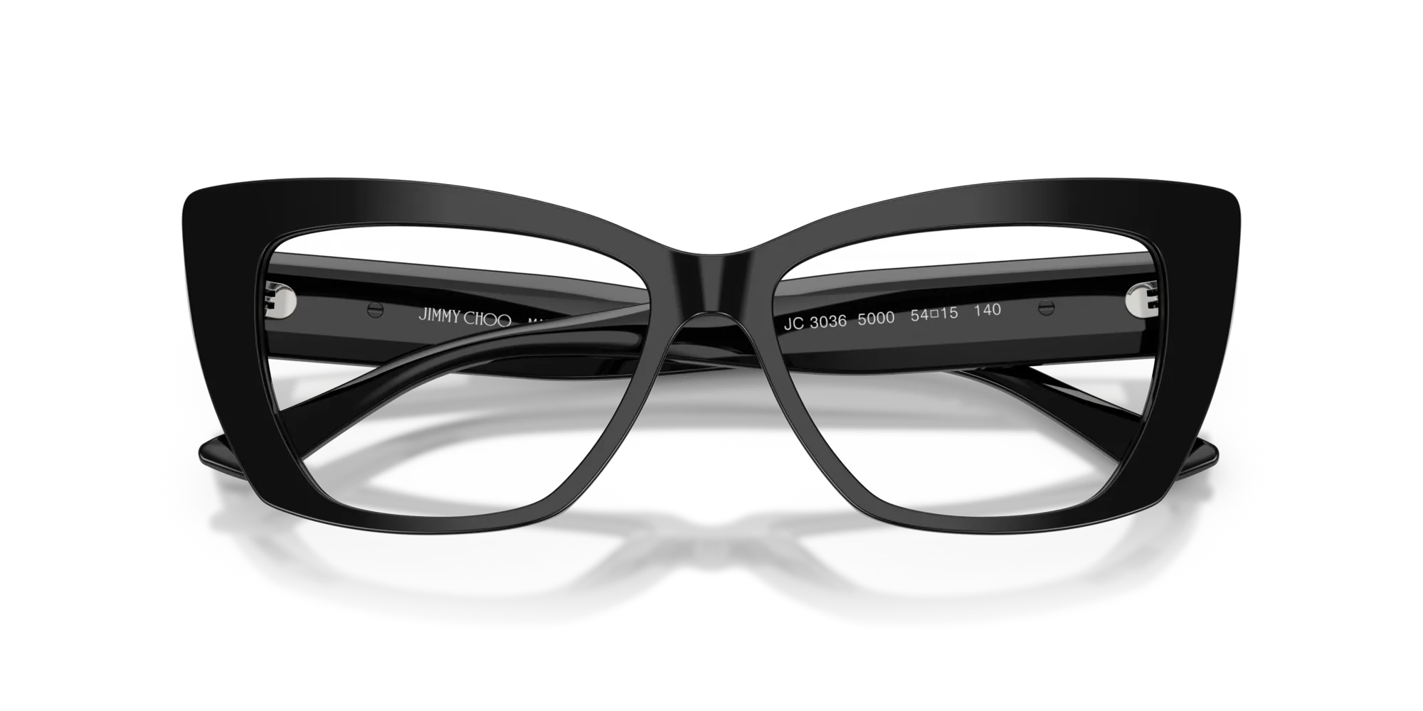 Jimmy Choo JC3036 5000 Montature da vista Acetato Nero Cat Eye Normale - immagine 2