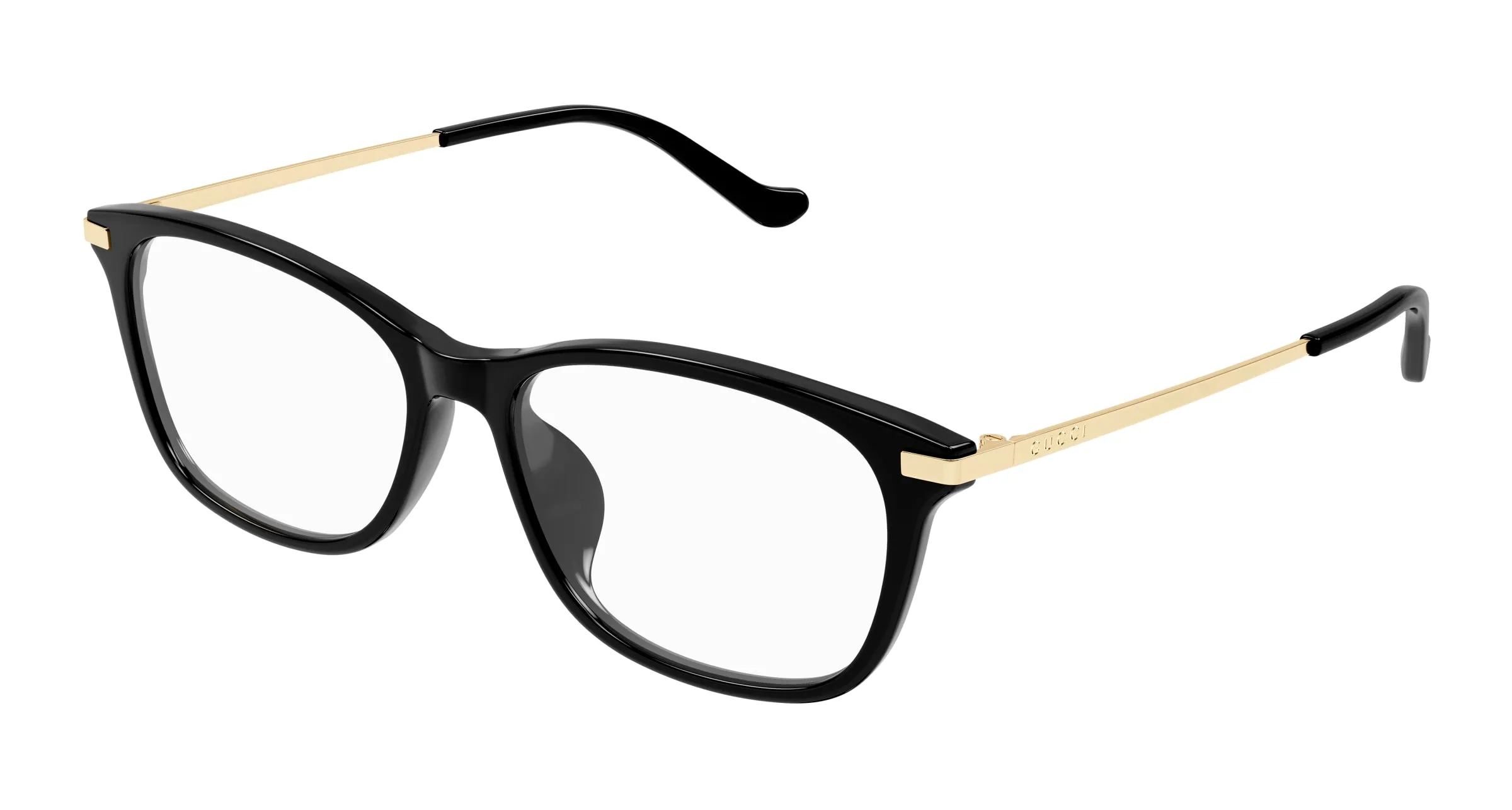 Gucci GG1902OA 001 Montature da vista Acetato Nero Trasparente Squadrata - immagine 1