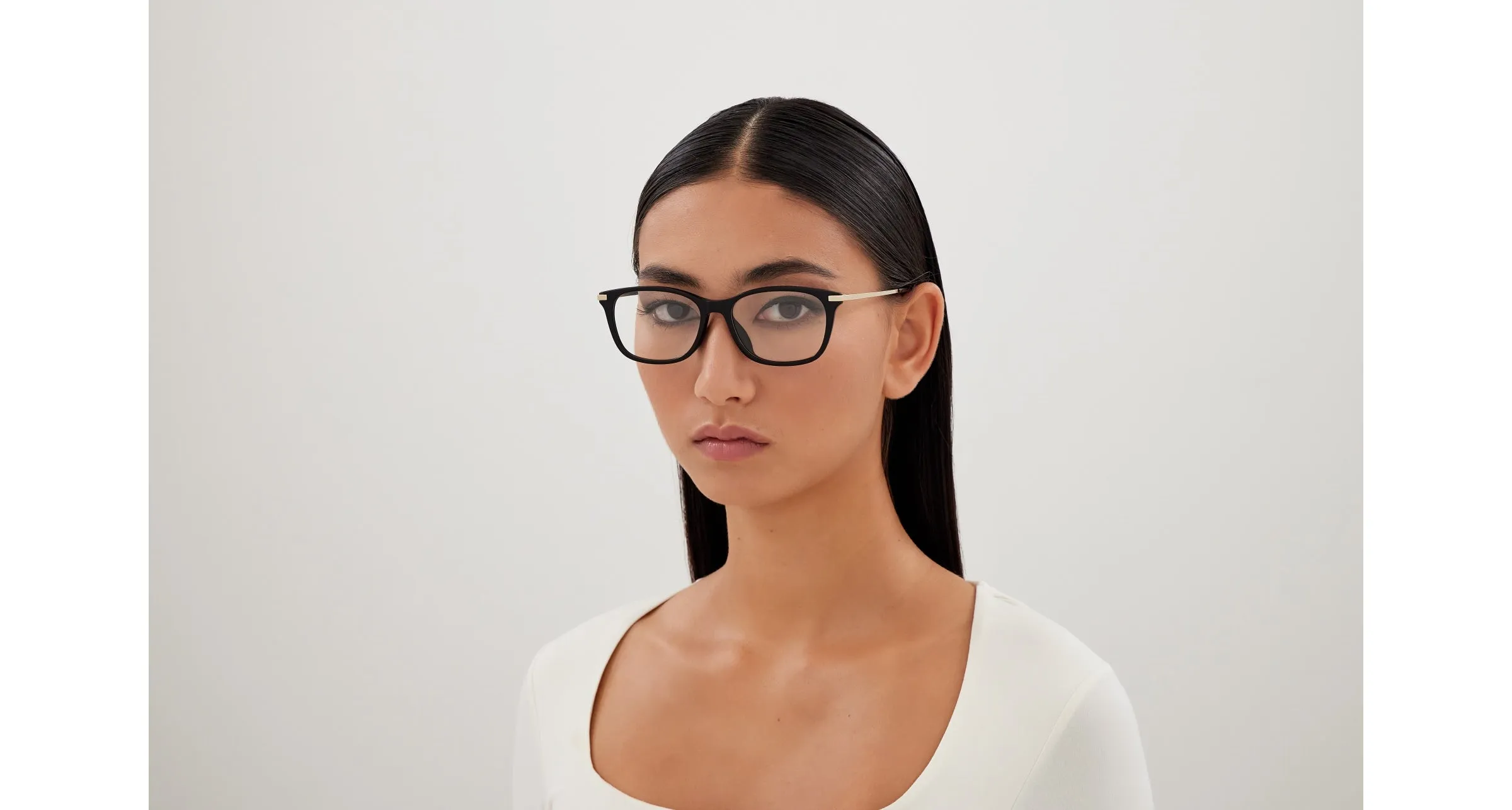 Gucci GG1902OA 001 Montature da vista Acetato Nero Trasparente Squadrata - immagine 4