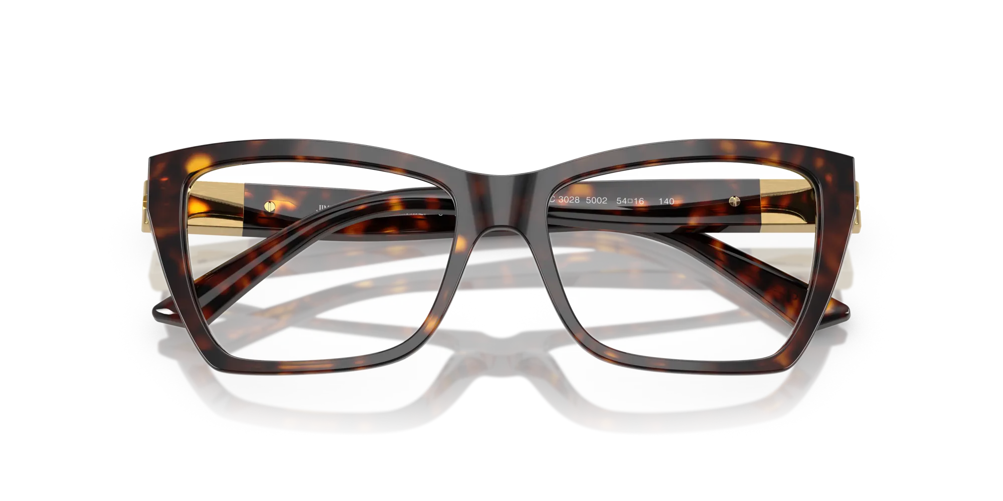 Jimmy Choo JC3028 5002 Montature da vista Acetato Tartaruga Cat Eye Normale - immagine 2
