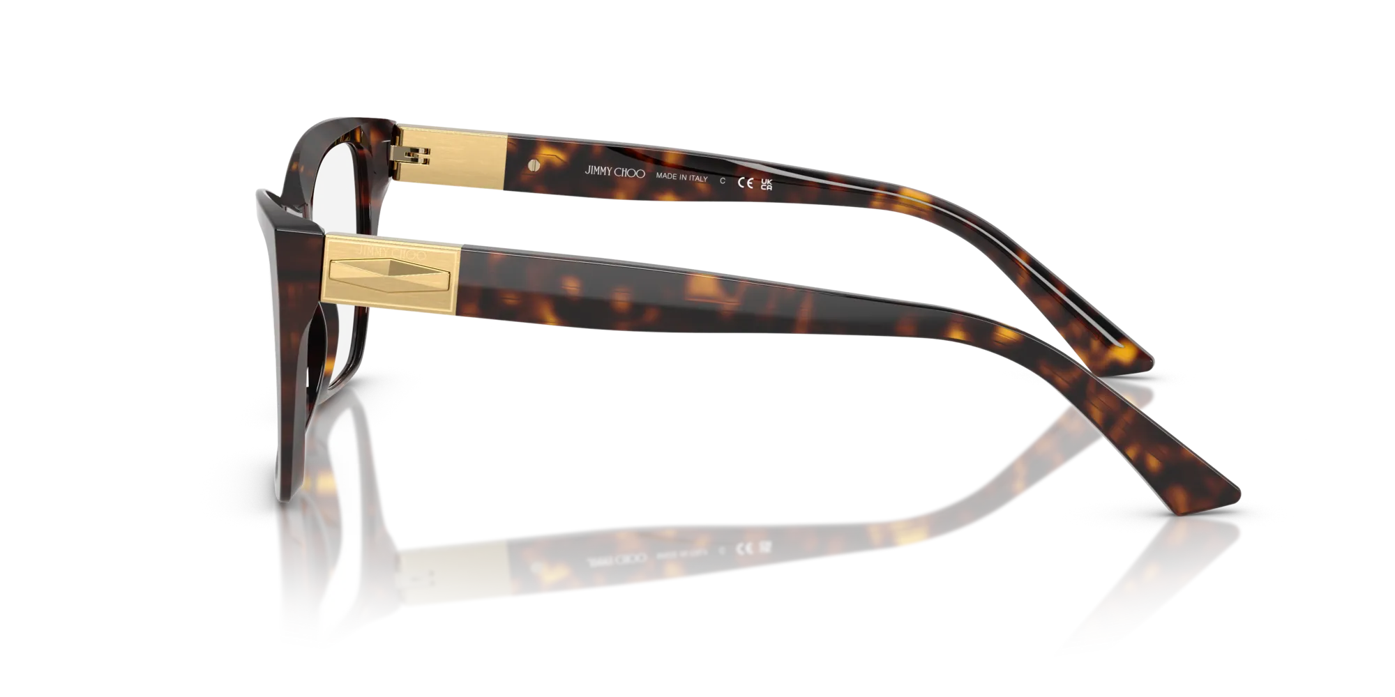 Jimmy Choo JC3028 5002 Montature da vista Acetato Tartaruga Cat Eye Normale - immagine 4