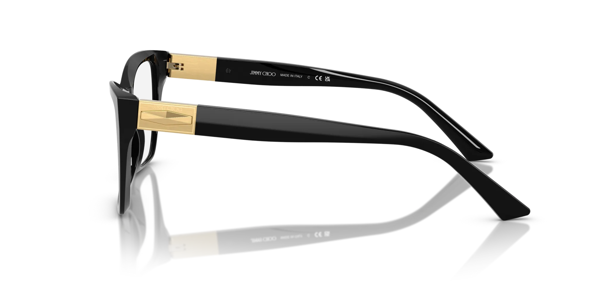 Jimmy Choo JC3028 5000 Montature da vista Acetato Nero Cat Eye Normale - immagine 4