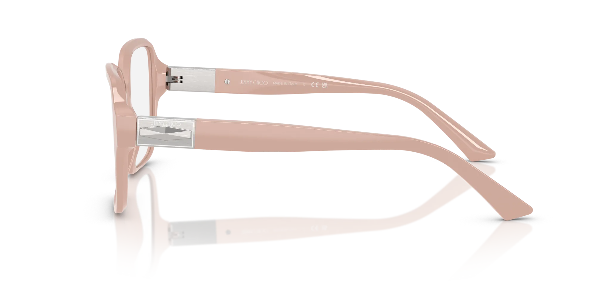 Jimmy Choo JC3027 5014 Montature da vista Acetato Rosa Squadrata Normale - immagine 4