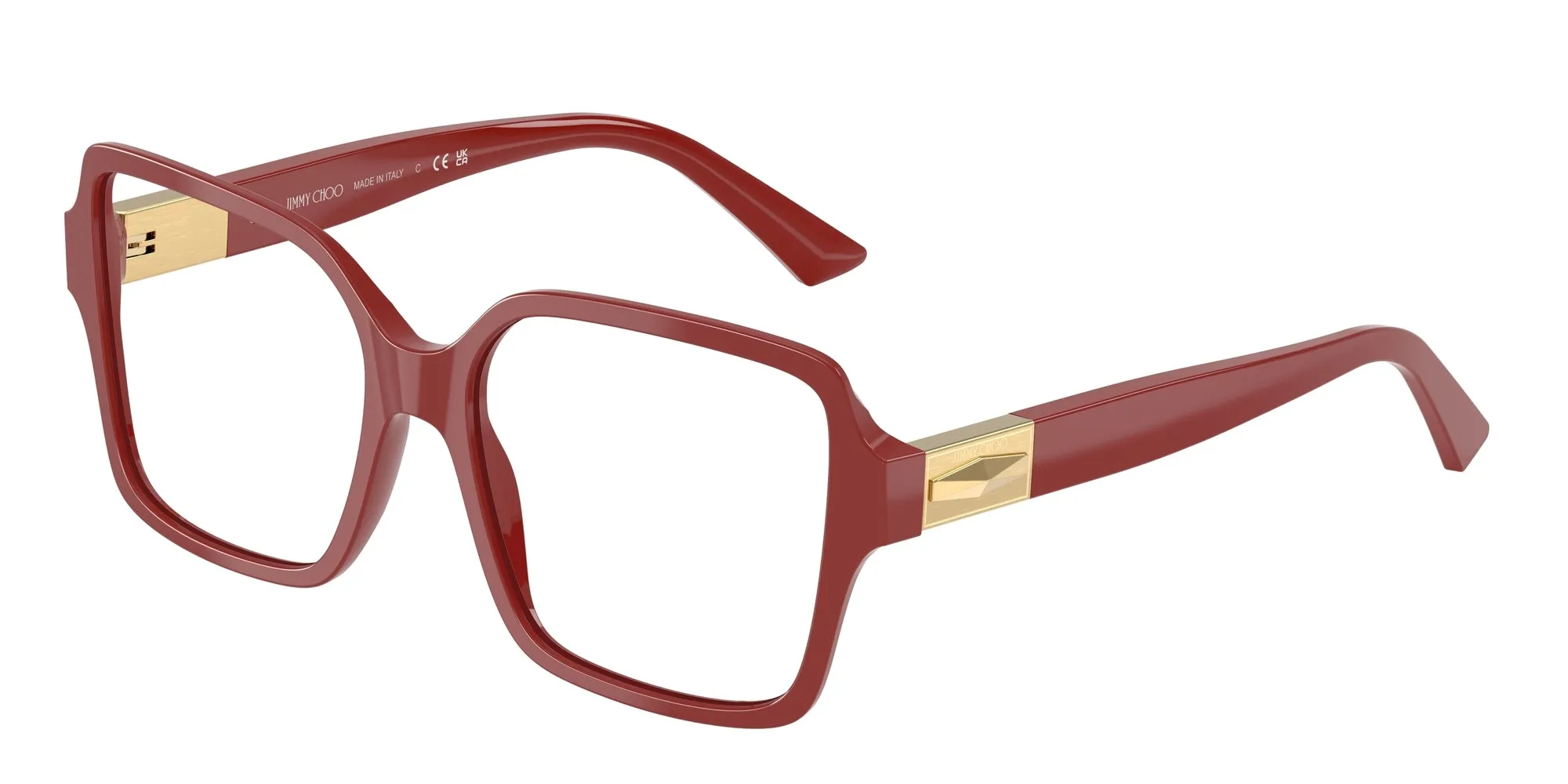 Jimmy Choo JC3027 5013 Montature da vista Acetato Rosso Squadrata Normale - immagine 1