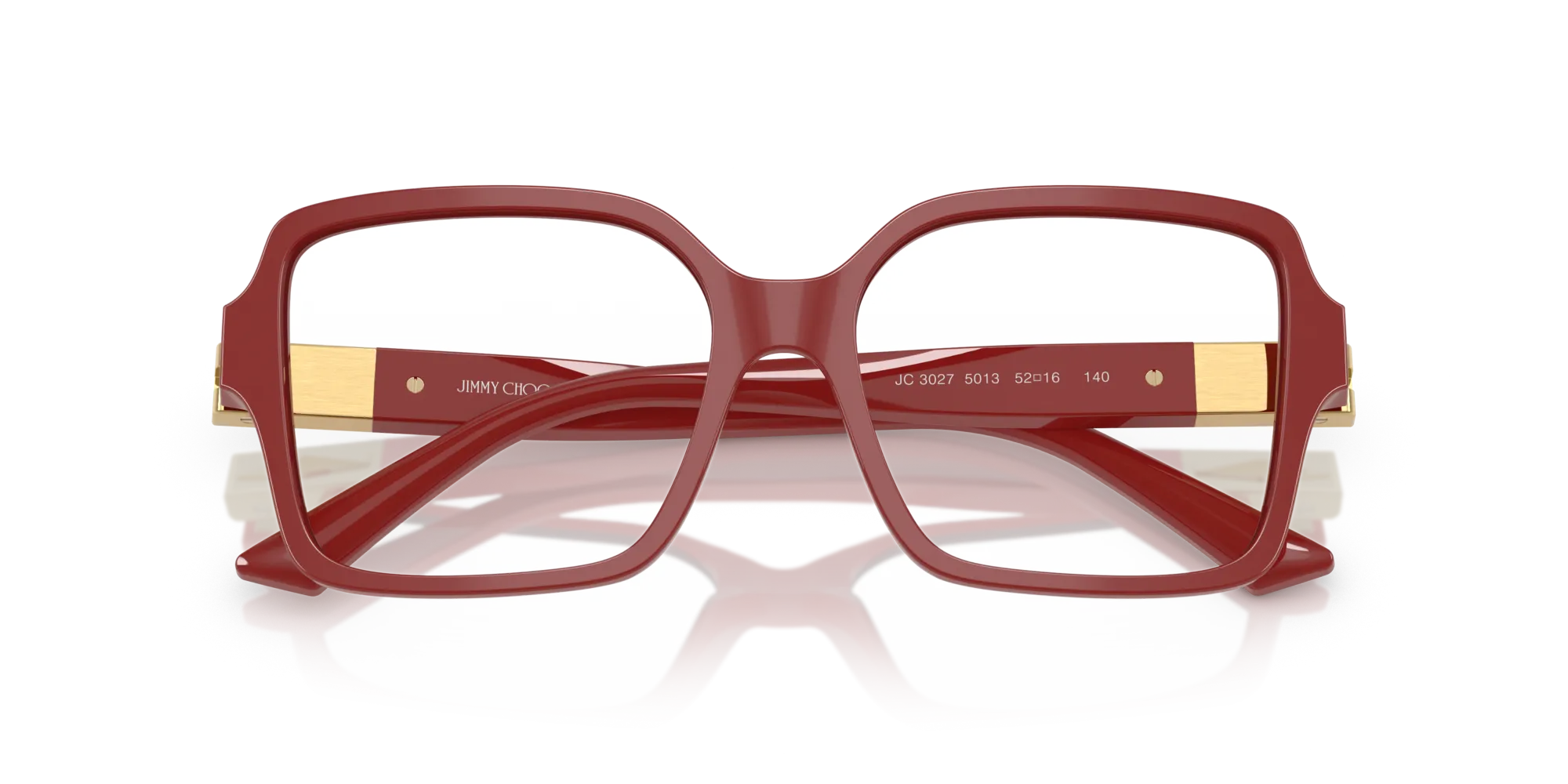 Jimmy Choo JC3027 5013 Montature da vista Acetato Rosso Squadrata Normale - immagine 2