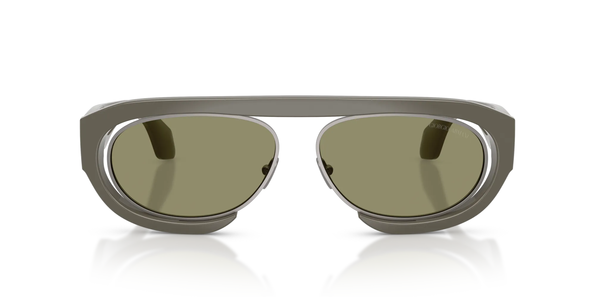 Giorgio Armani AR8239 62422A Occhiali da sole Acetato Grigio Verde Rotonda Normale - immagine 3
