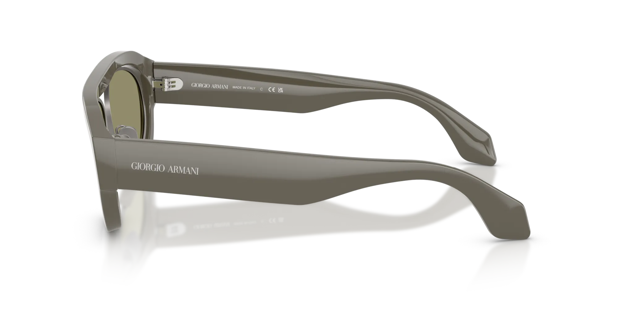 Giorgio Armani AR8239 62422A Occhiali da sole Acetato Grigio Verde Rotonda Normale - immagine 4