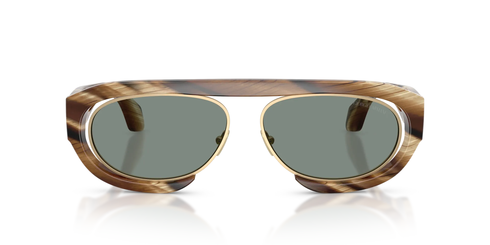 Giorgio Armani AR8239 6065/1 Occhiali da sole Acetato Marrone Grigio Rotonda Normale - immagine 3