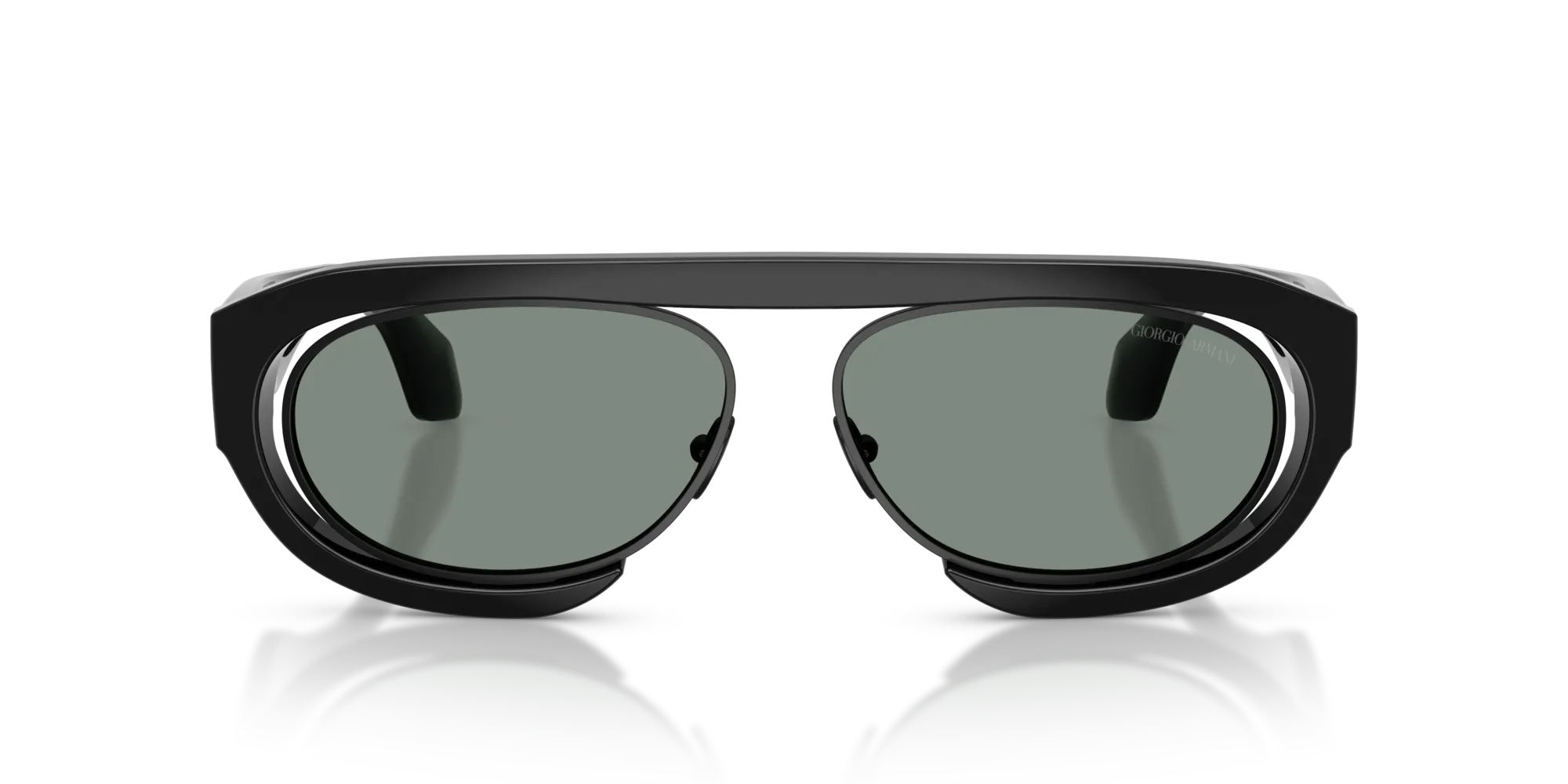 Giorgio Armani AR8239 5001/1 Occhiali da sole Acetato Nero Grigio Rotonda Normale - immagine 3