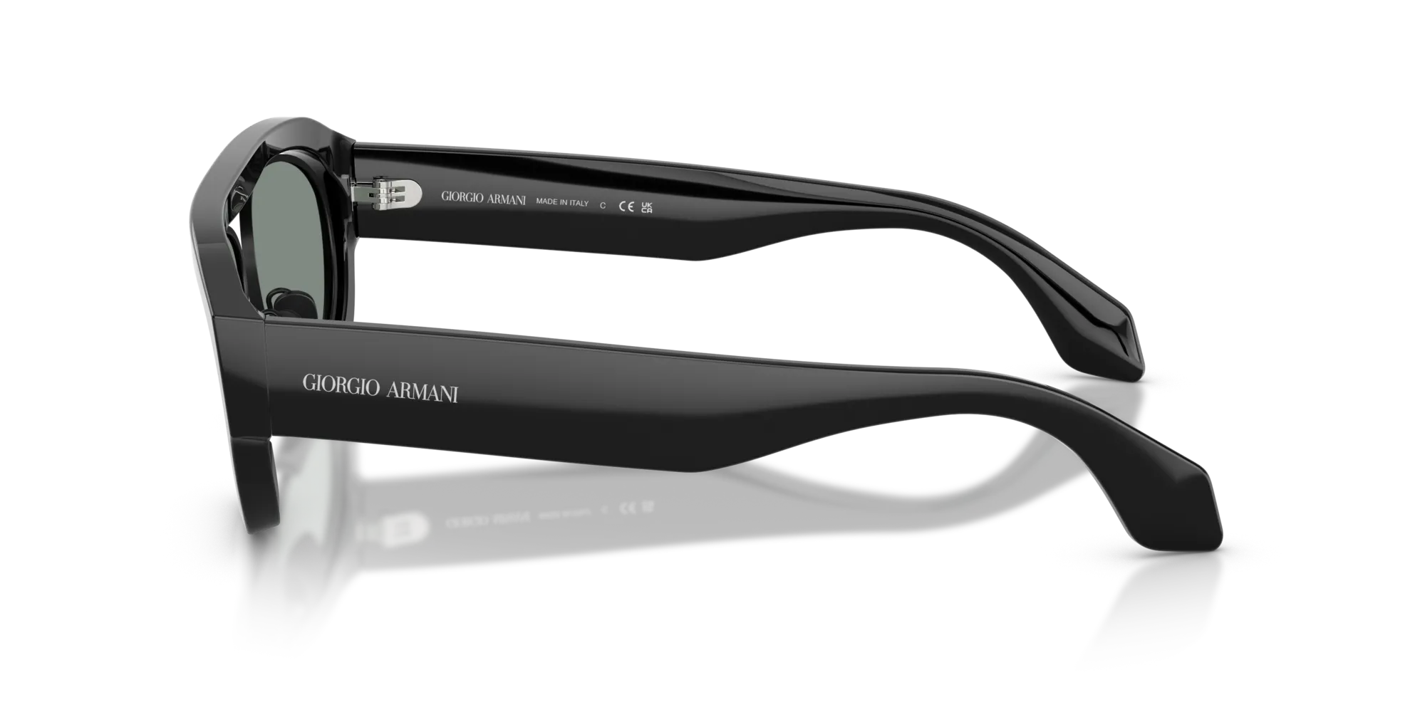 Giorgio Armani AR8239 5001/1 Occhiali da sole Acetato Nero Grigio Rotonda Normale - immagine 4