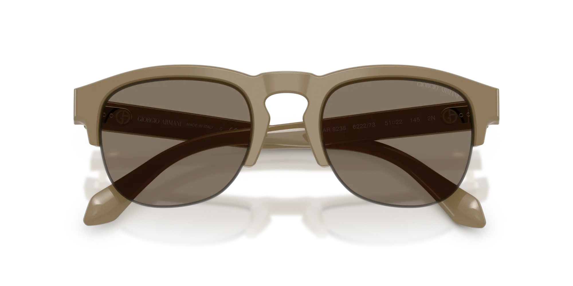 Giorgio Armani AR8238 622273 Occhiali da sole Acetato Beige Marrone Pantos Normale - immagine 2