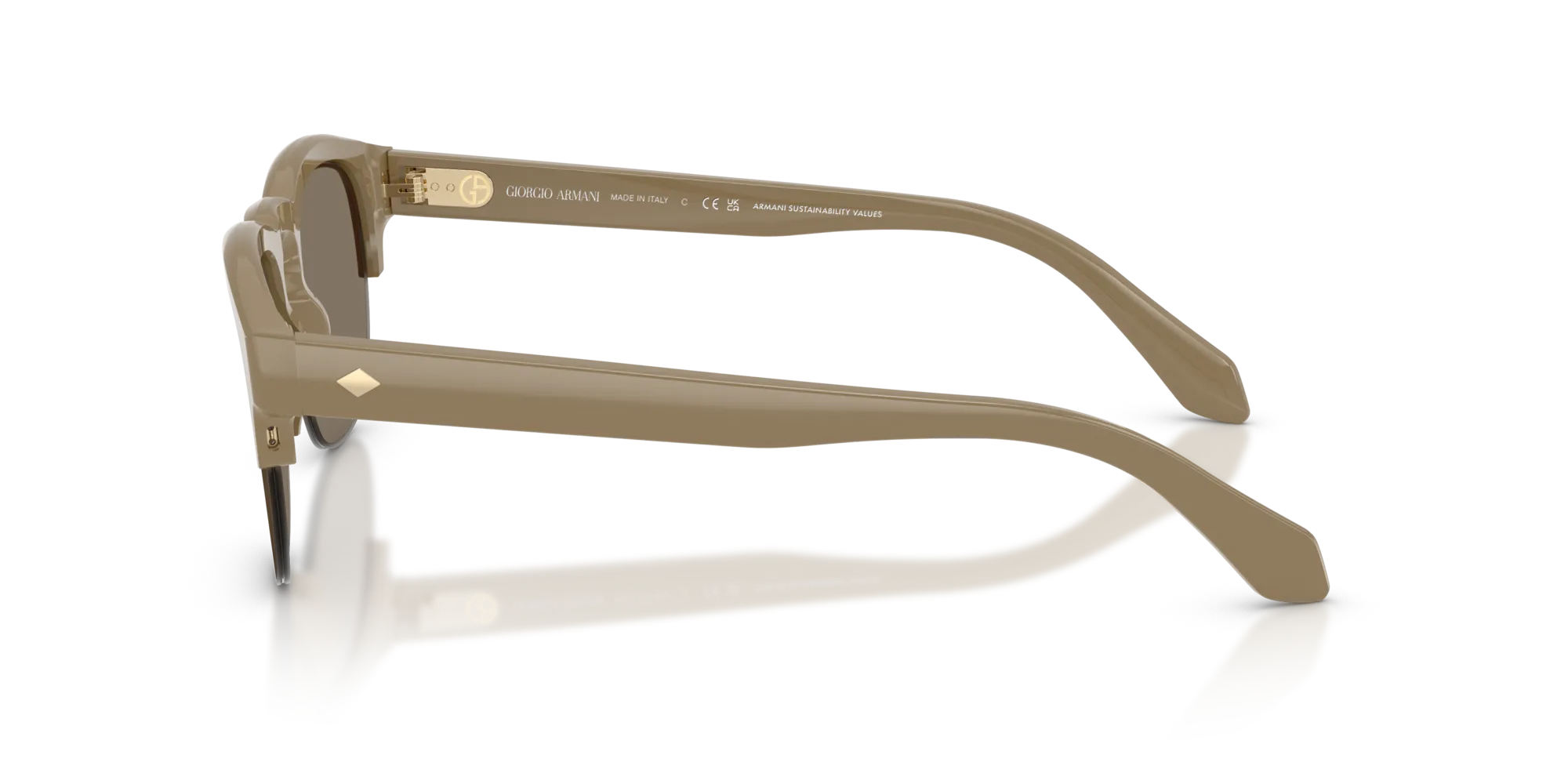 Giorgio Armani AR8238 622273 Occhiali da sole Acetato Beige Marrone Pantos Normale - immagine 4