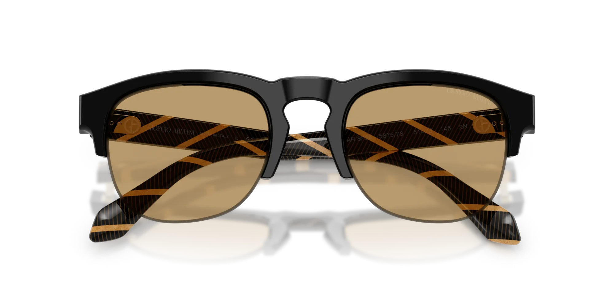 Giorgio Armani AR8238 587573 Occhiali da sole Acetato Nero Marrone Pantos Normale - immagine 2