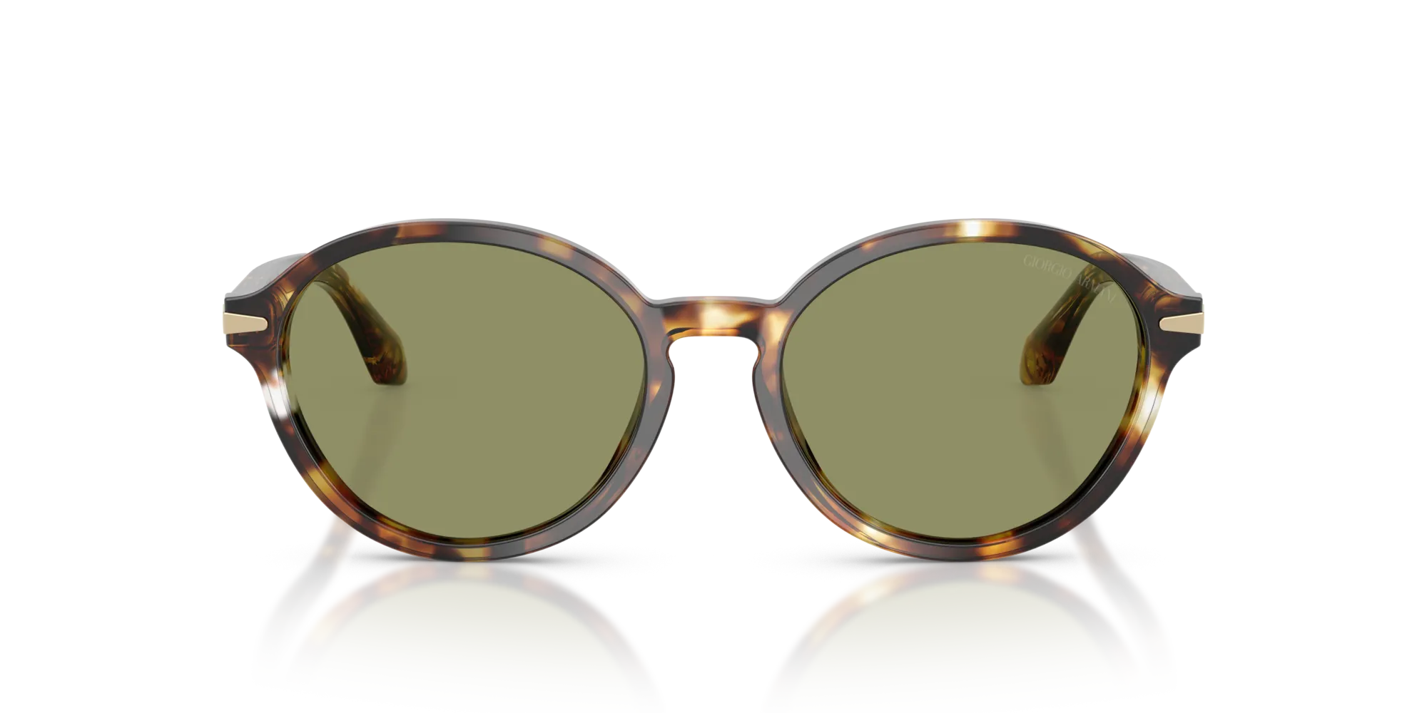 Giorgio Armani AR8237 623214 Occhiali da sole Acetato Tartaruga Verde Rotonda Normale - immagine 3