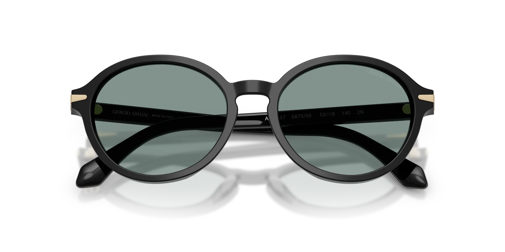 Giorgio Armani AR8237 587556 Occhiali da sole Acetato Nero Grigio Rotonda Normale - immagine 2