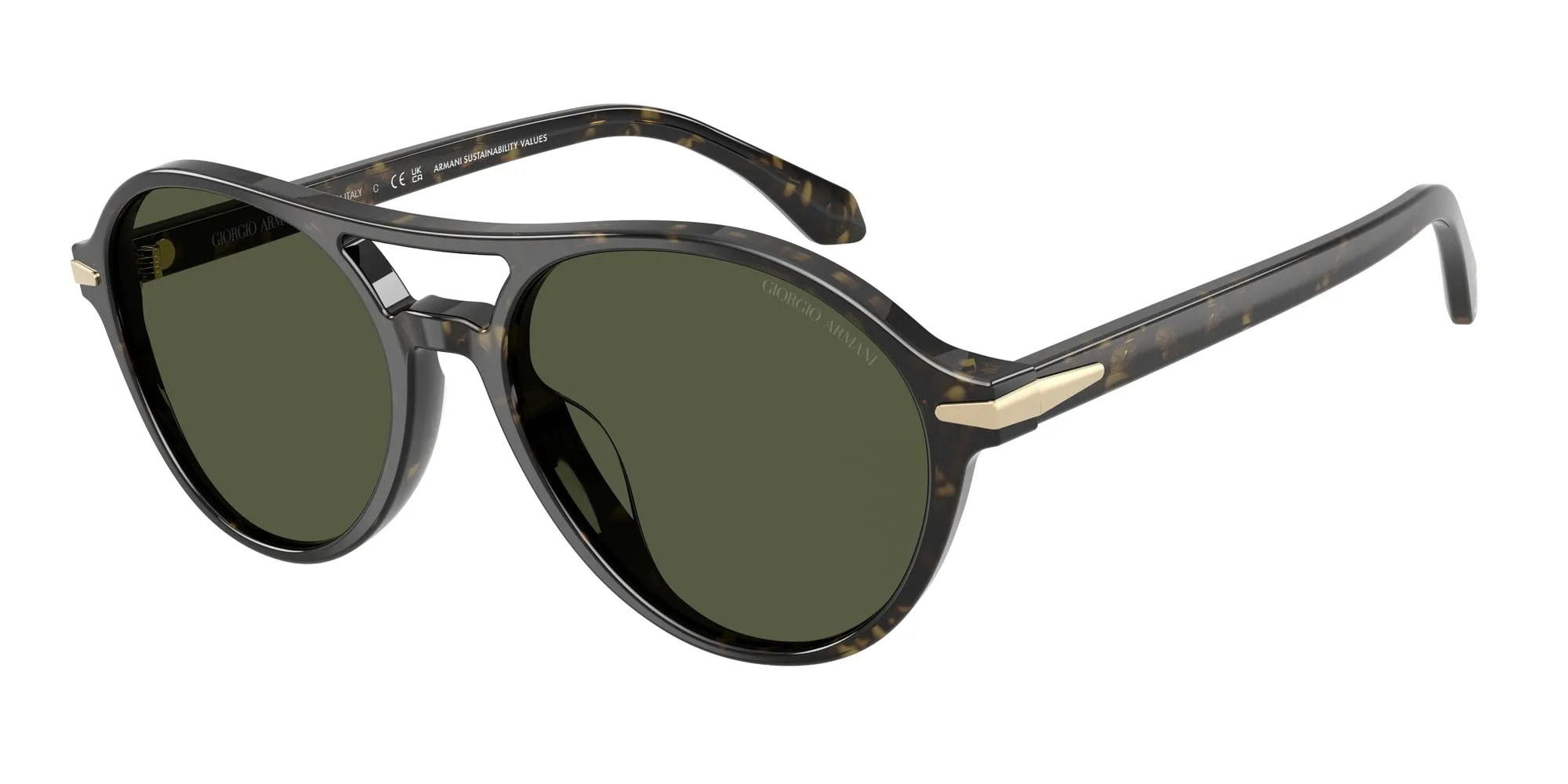 Giorgio Armani AR8236U 623352 Occhiali da sole Acetato Verde Verde Rotonda Normale - immagine 1