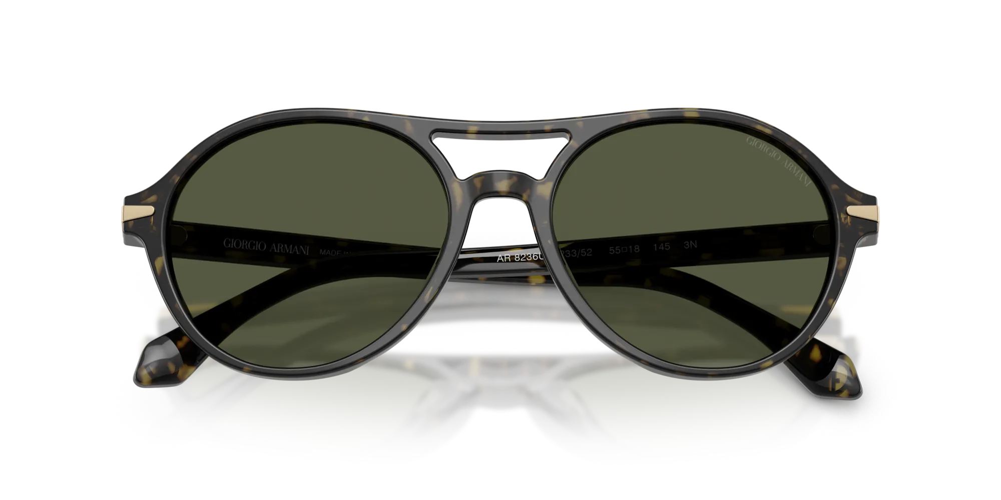 Giorgio Armani AR8236U 623352 Occhiali da sole Acetato Verde Verde Rotonda Normale - immagine 2