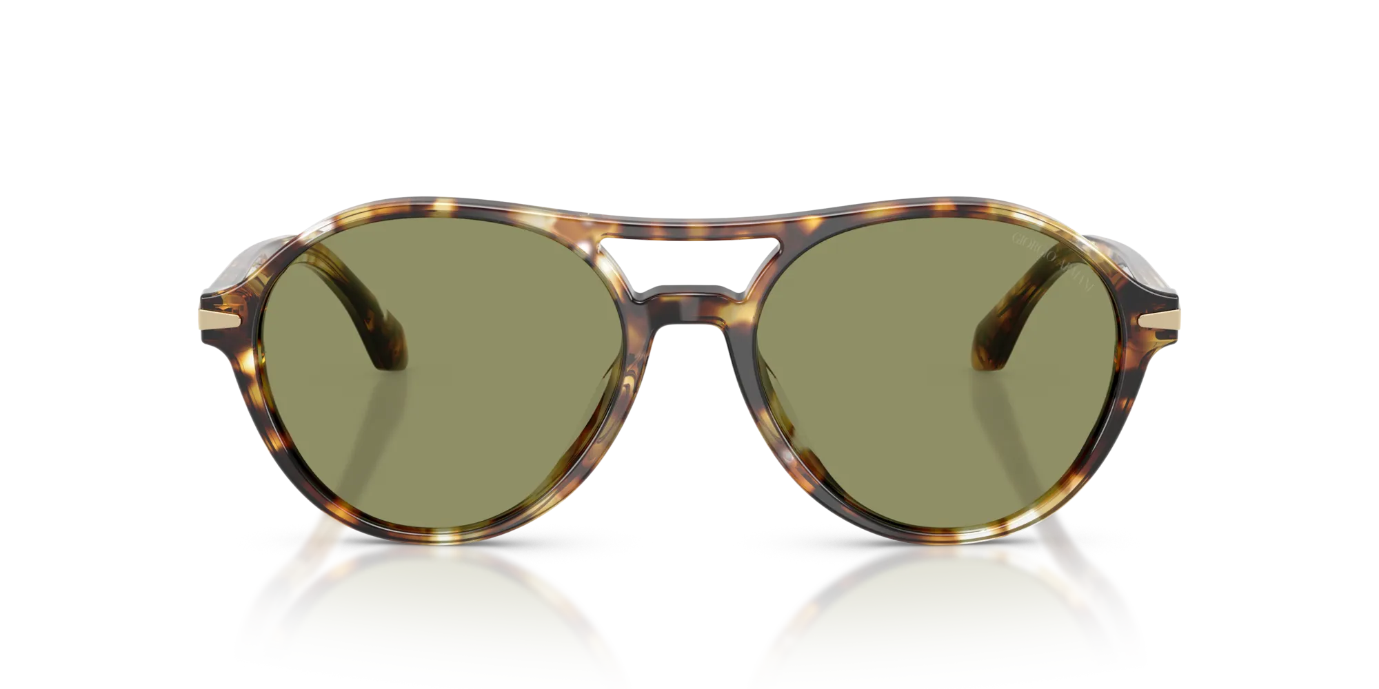 Giorgio Armani AR8236U 623214 Occhiali da sole Acetato Tartaruga Verde Rotonda Normale - immagine 3