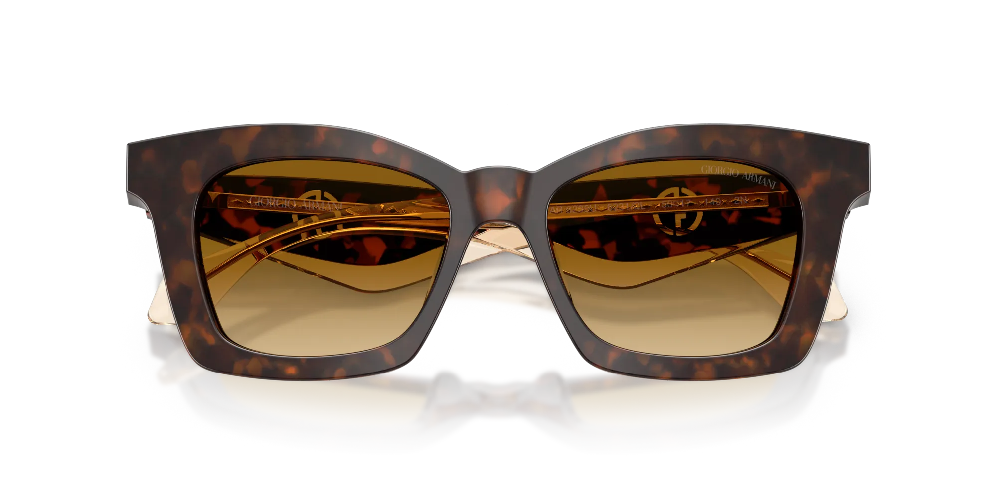 Giorgio Armani AR8235U 62312L Occhiali da sole Acetato Tartaruga Giallo Farfalla Normale Sfumato - immagine 2