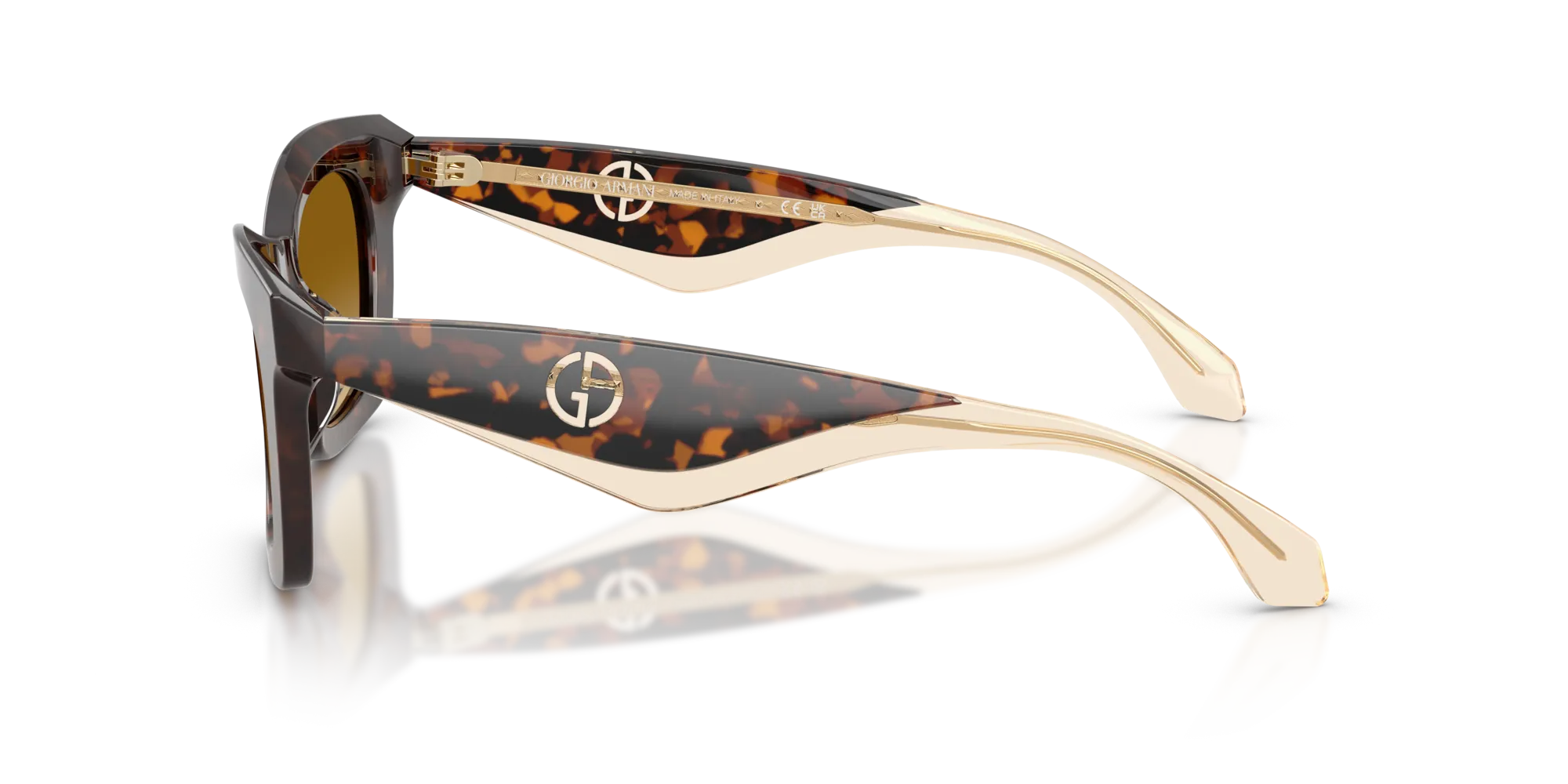 Giorgio Armani AR8235U 62312L Occhiali da sole Acetato Tartaruga Giallo Farfalla Normale Sfumato - immagine 4
