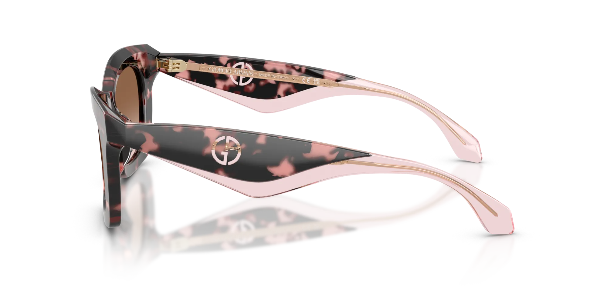 Giorgio Armani AR8235U 623013 Occhiali da sole Acetato Tartaruga Marrone Farfalla Normale Sfumato - immagine 4