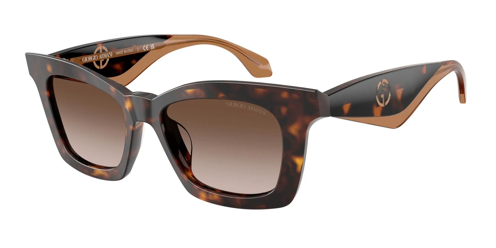 Giorgio Armani AR8235U 502613 Occhiali da sole Acetato Tartaruga Marrone Farfalla Normale Sfumato - immagine 1