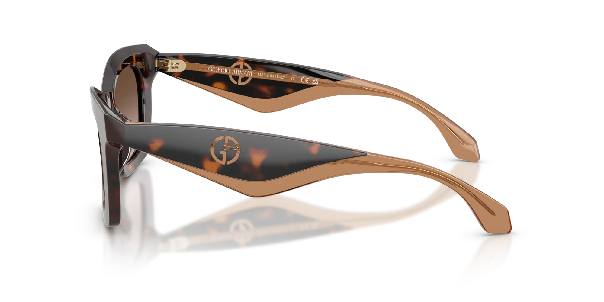 Giorgio Armani AR8235U 502613 Occhiali da sole Acetato Tartaruga Marrone Farfalla Normale Sfumato - immagine 4