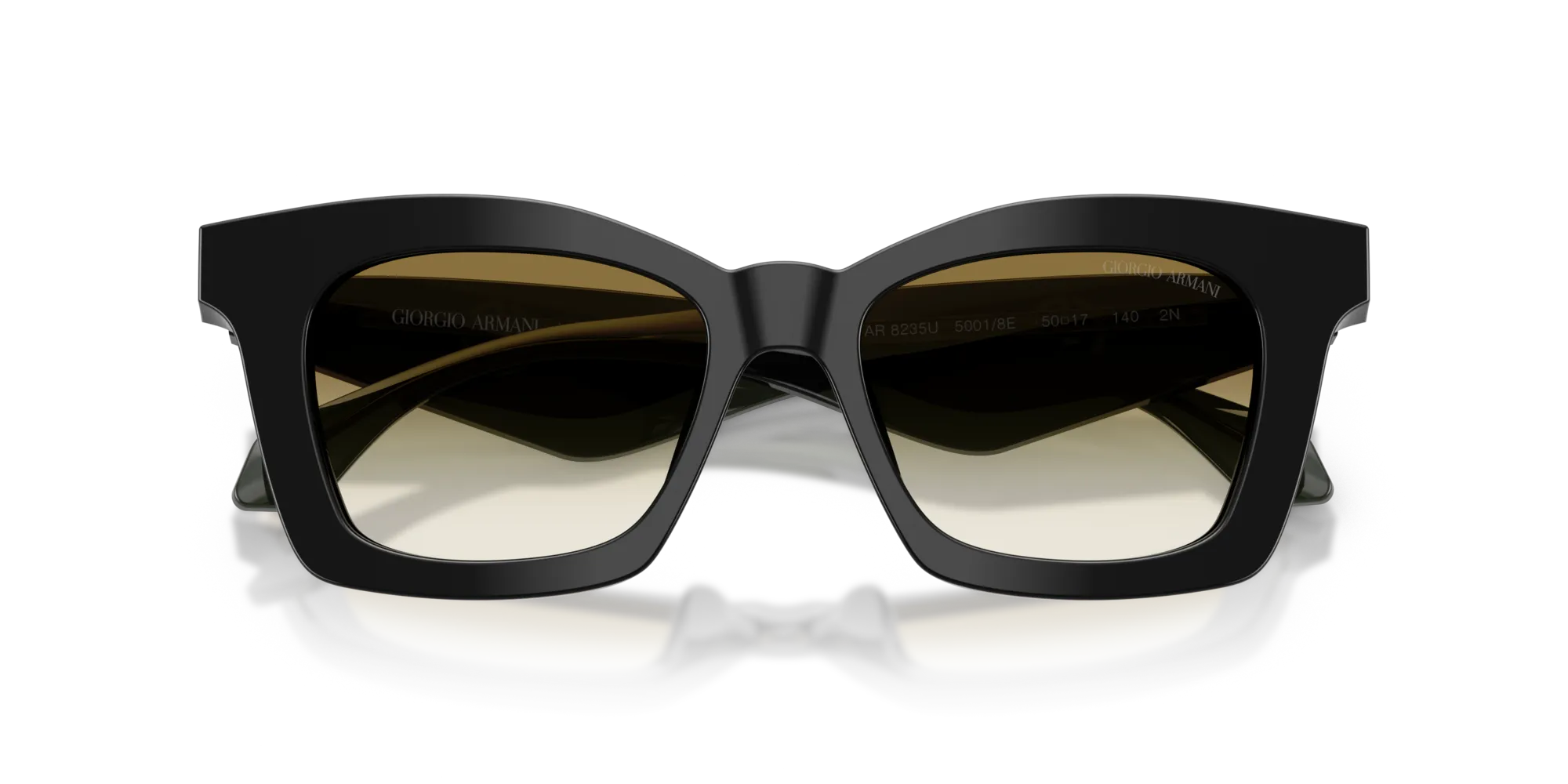 Giorgio Armani AR8235U 50018E Occhiali da sole Acetato Nero Verde Farfalla Normale Sfumato - immagine 2