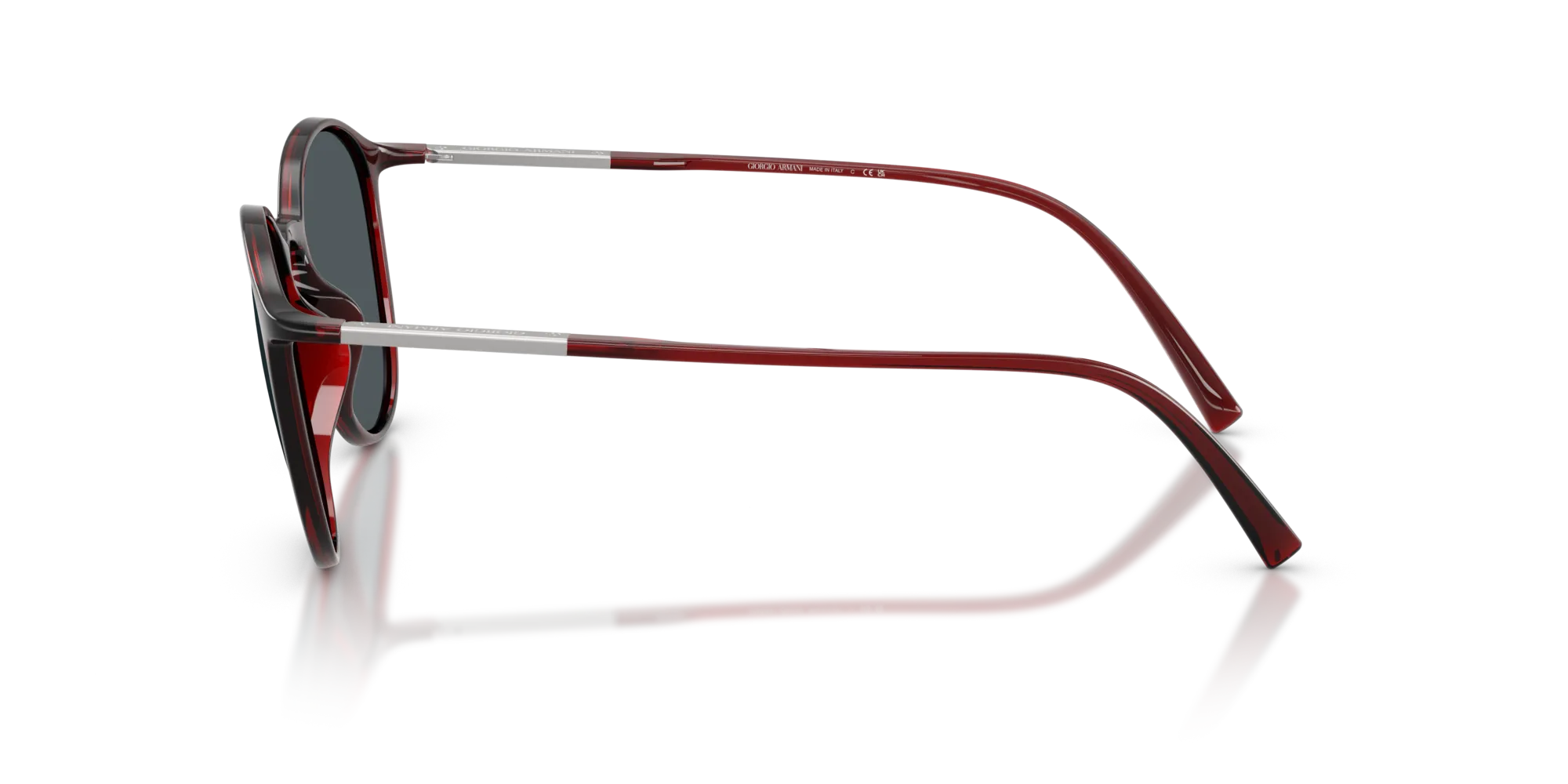 Giorgio Armani AR8233U 6237L5 Occhiali da sole Iniettato Rosso Grigio Pantos Normale - immagine 4