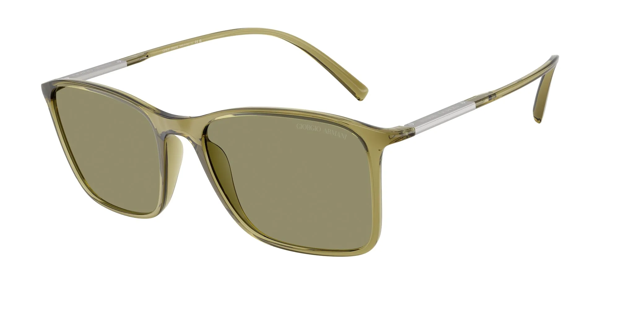 Giorgio Armani AR8231U 62402A Occhiali da sole Iniettato Verde Verde Pillow Normale - immagine 1