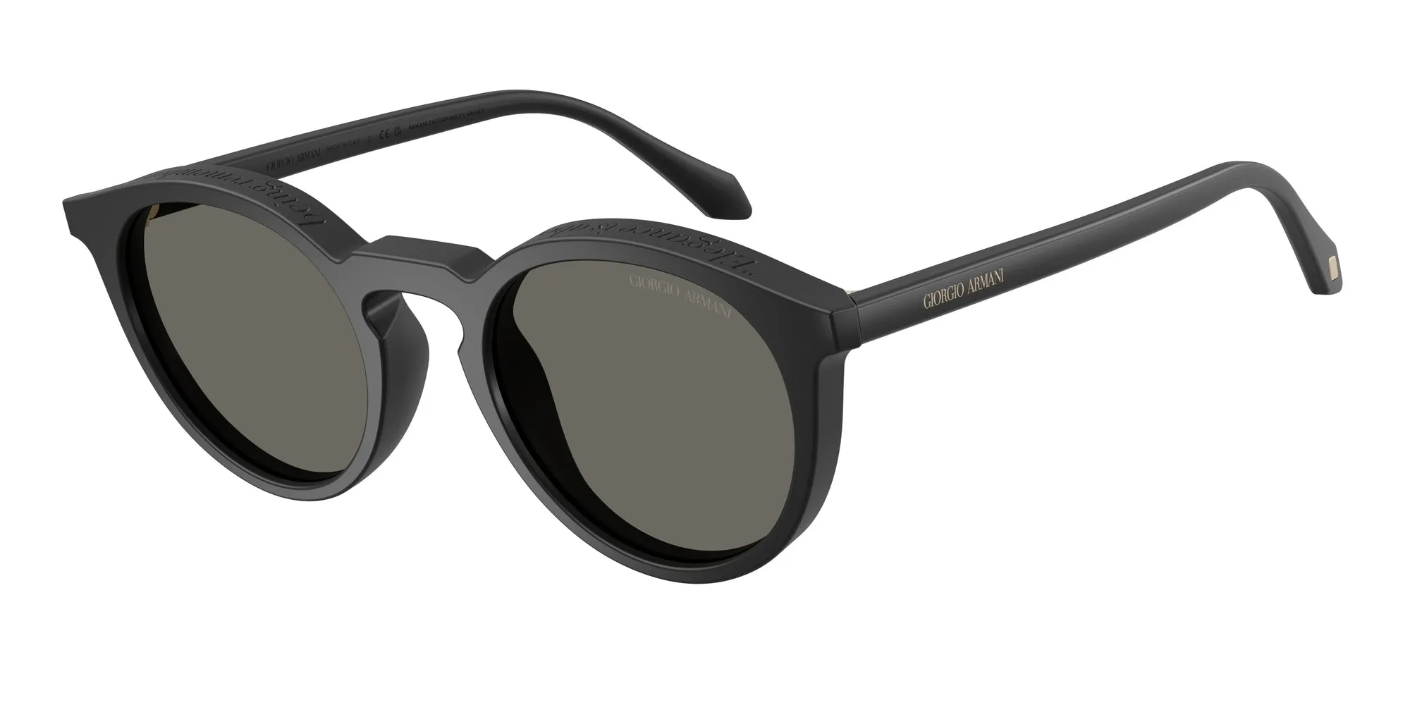 Giorgio Armani AR8230U 5875R5 Occhiali da sole Acetato Nero Grigio Pantos Normale - immagine 1
