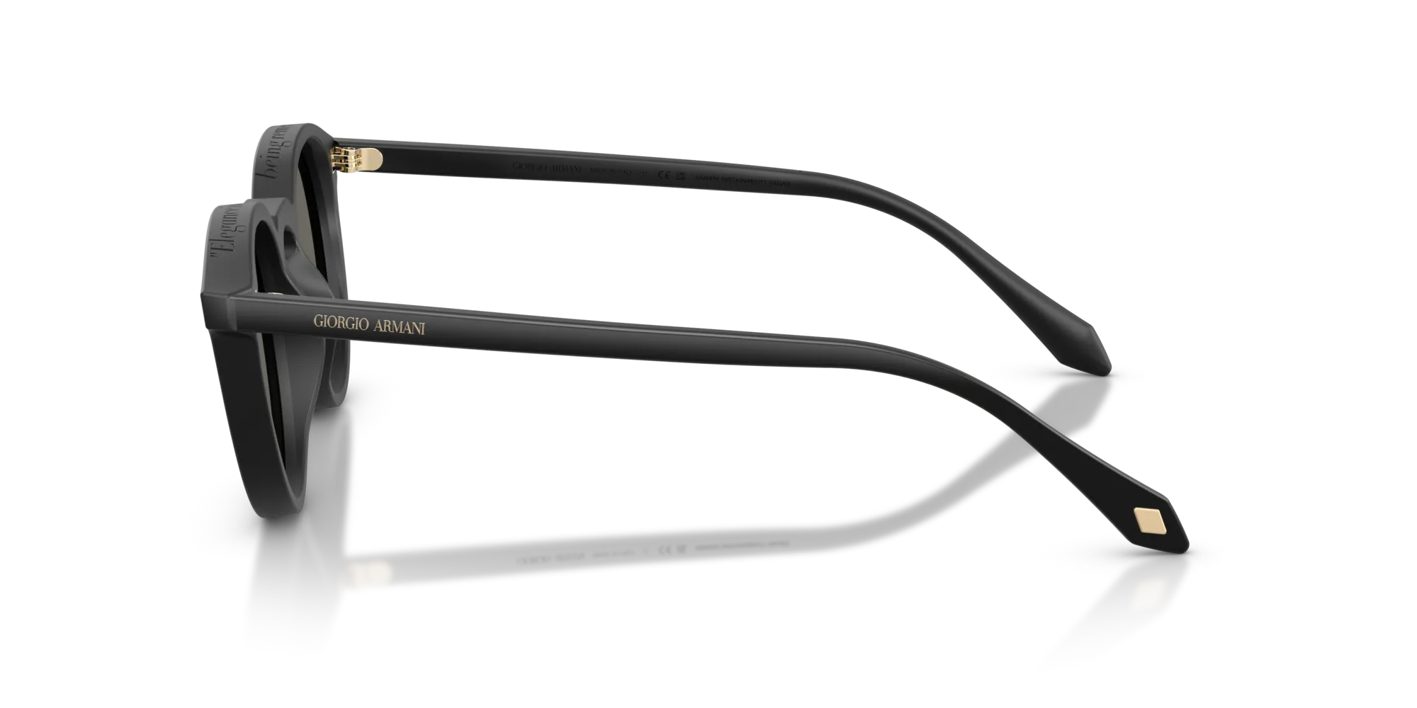 Giorgio Armani AR8230U 5875R5 Occhiali da sole Acetato Nero Grigio Pantos Normale - immagine 4