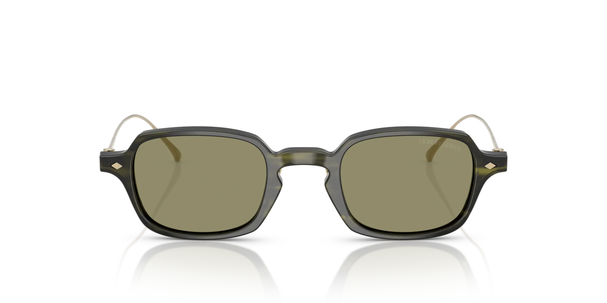 Giorgio Armani AR8227T 62082A Occhiali da sole Acetato Verde Verde Squadrata Normale - immagine 3