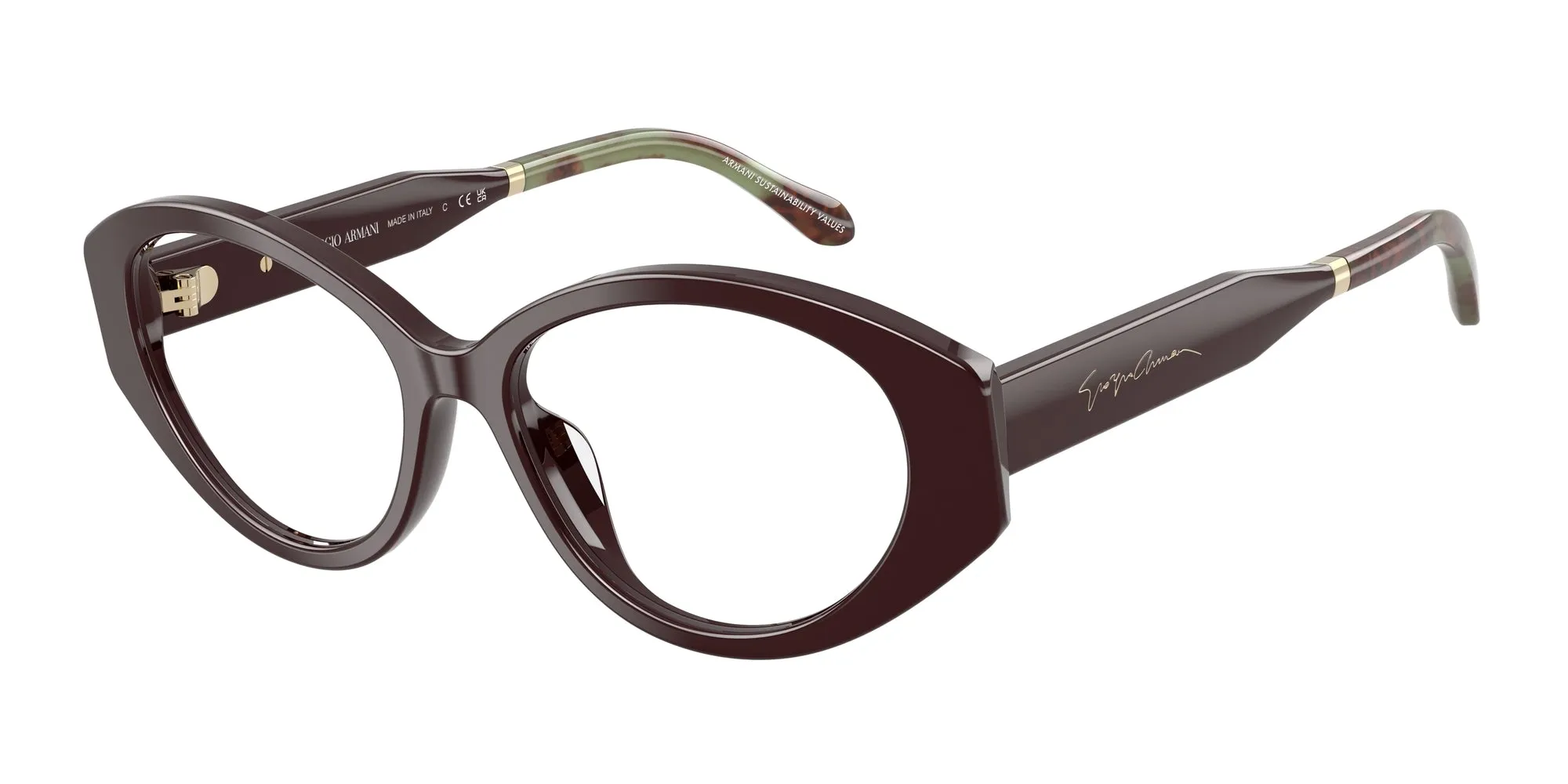 Giorgio Armani AR7281U 6228 Montature da vista Acetato Viola Rotonda Normale - immagine 1