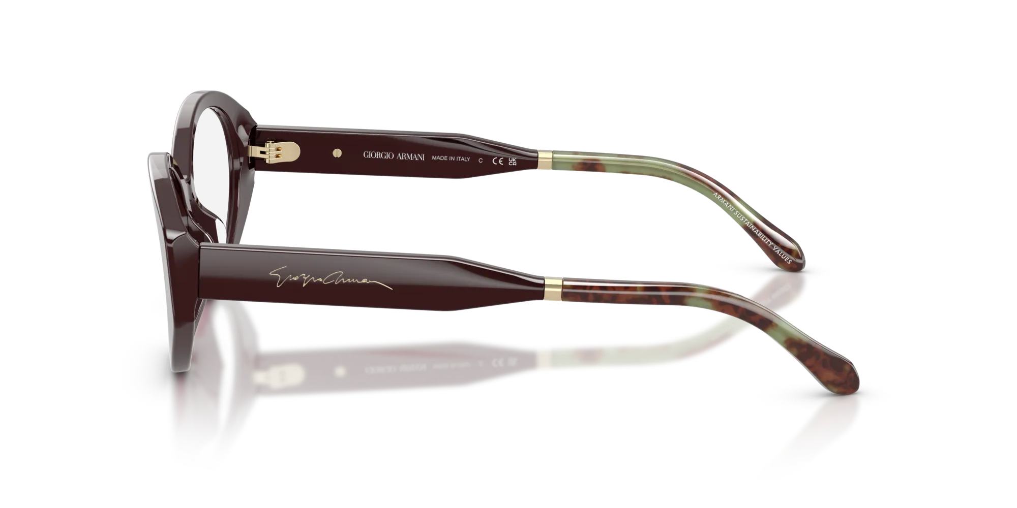 Giorgio Armani AR7281U 6228 Montature da vista Acetato Viola Rotonda Normale - immagine 4