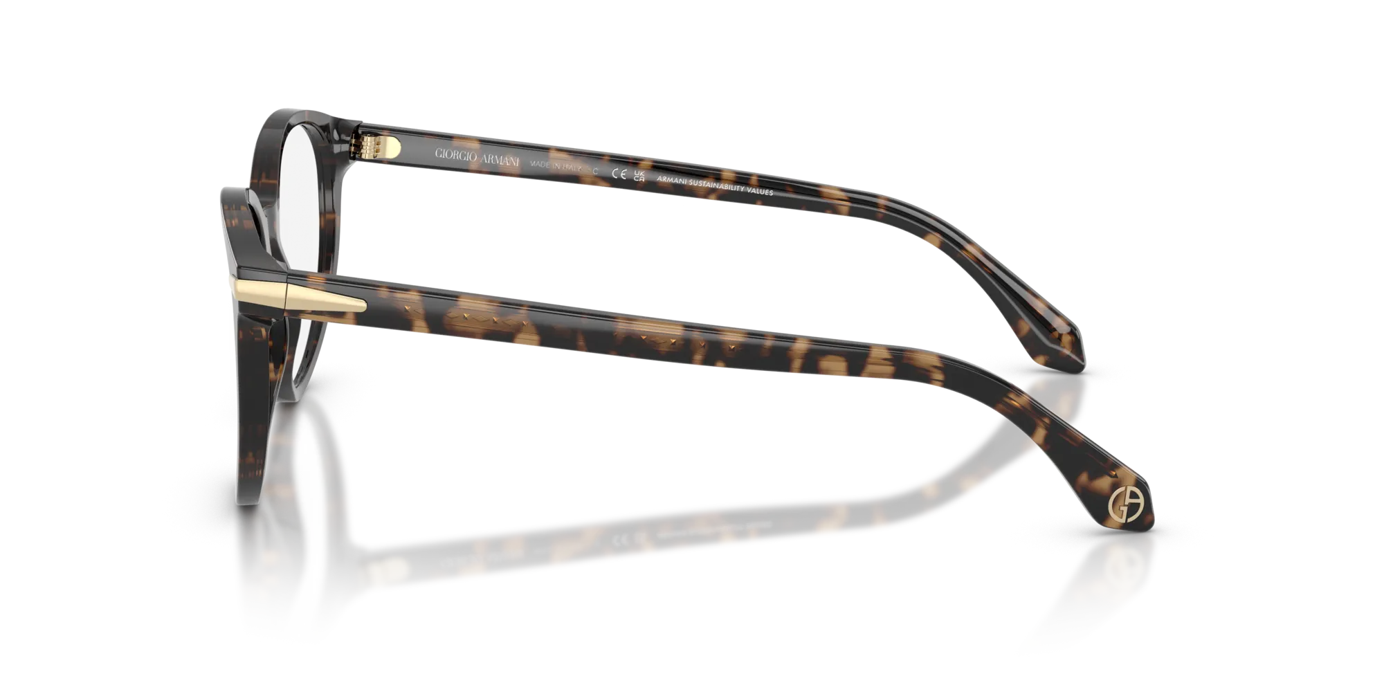 Giorgio Armani AR7279 6235 Montature da vista Acetato Beige Rotonda Normale - immagine 4