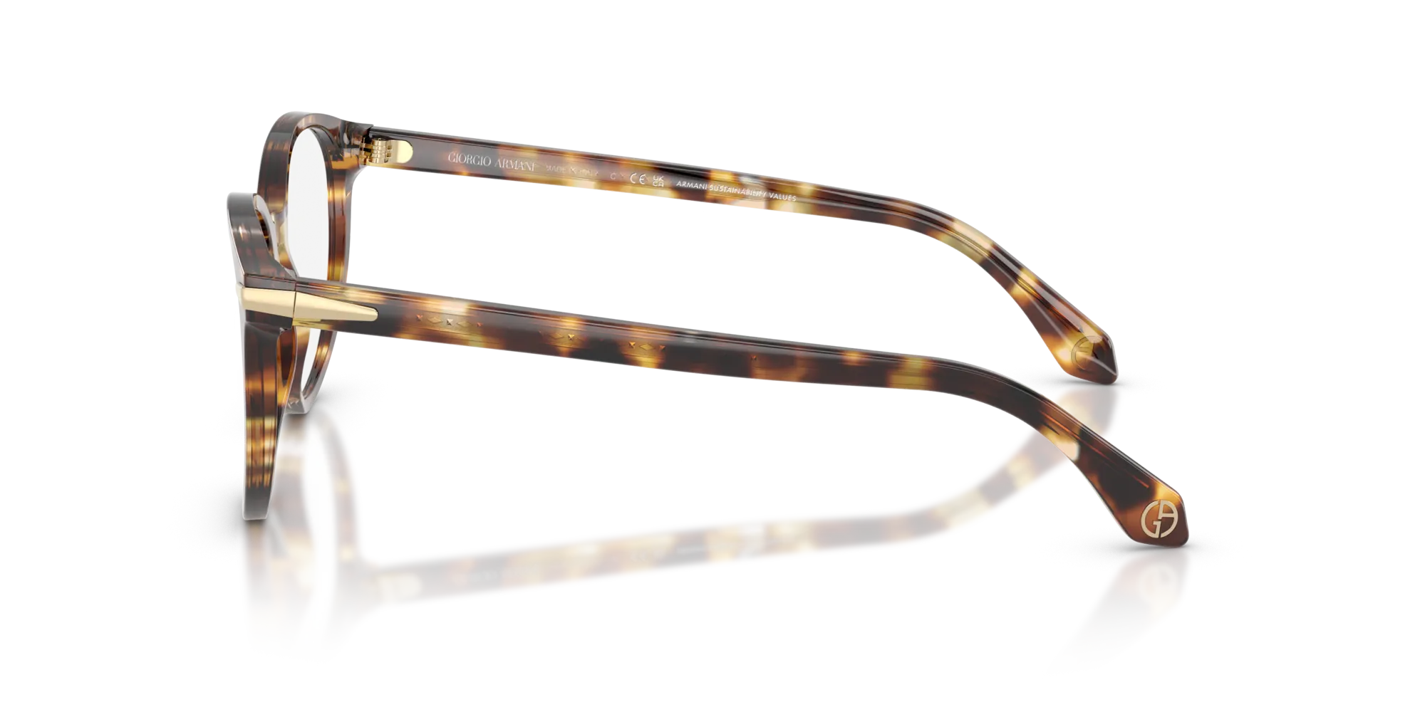 Giorgio Armani AR7279 6232 Montature da vista Acetato Tartaruga Rotonda Normale - immagine 4