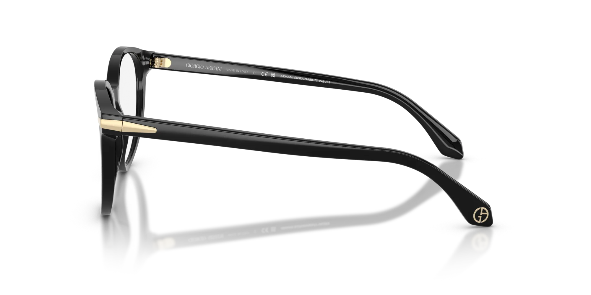 Giorgio Armani AR7279 5875 Montature da vista Acetato Nero Rotonda Normale - immagine 4