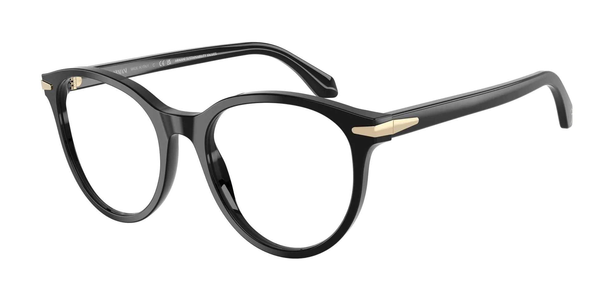 Giorgio Armani AR7279 5875 Montature da vista Acetato Nero Rotonda Normale - immagine 1