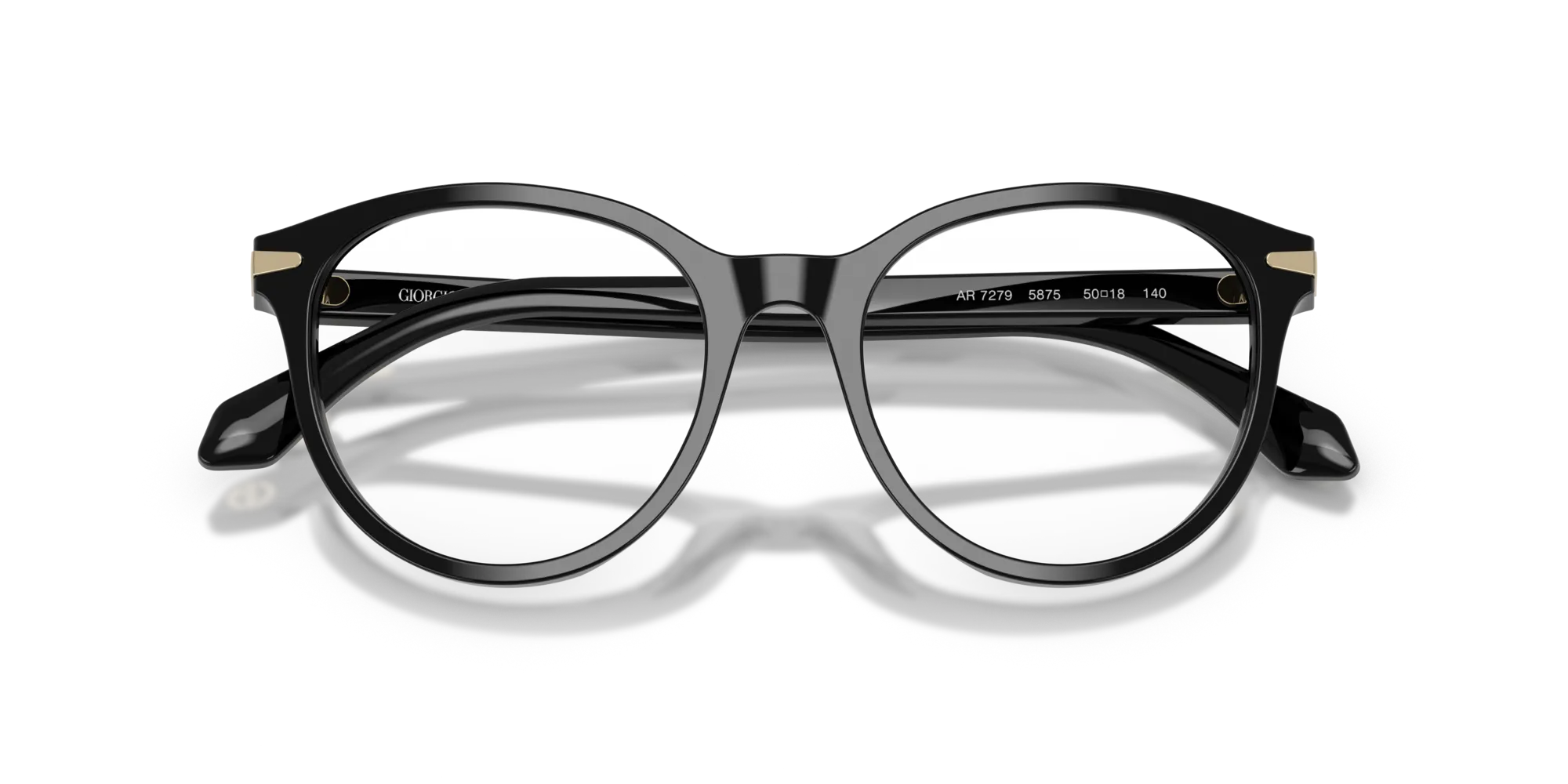 Giorgio Armani AR7279 5875 Montature da vista Acetato Nero Rotonda Normale - immagine 2