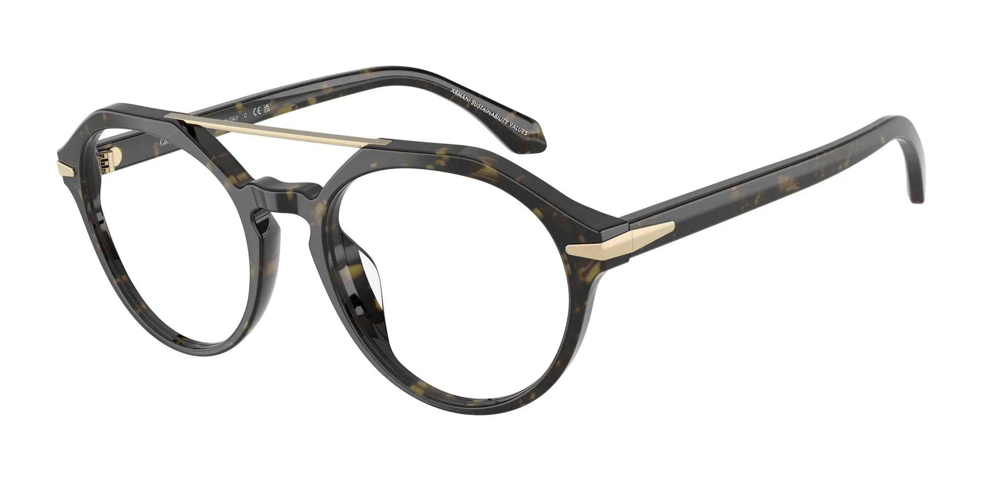 Giorgio Armani AR7278U 6233 Montature da vista Acetato Verde Rotonda Normale - immagine 1