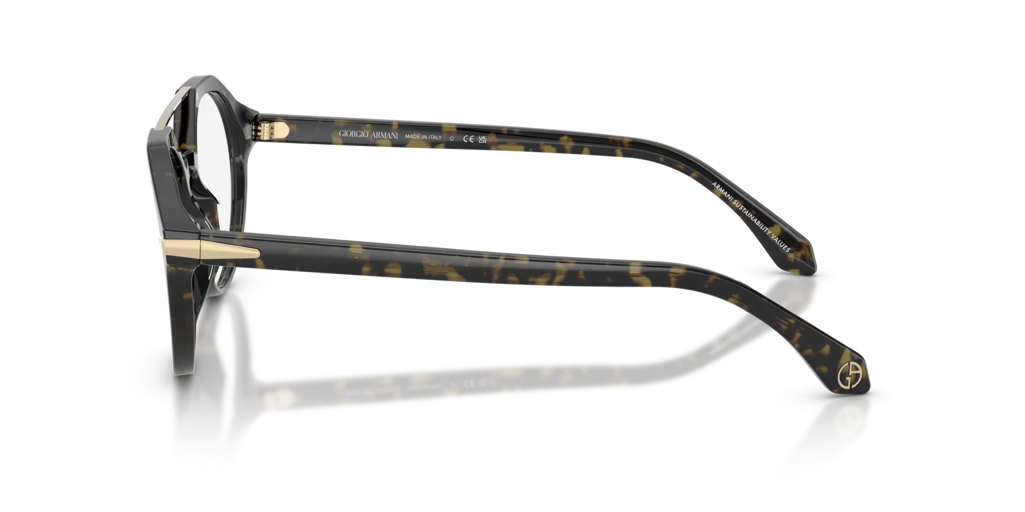Giorgio Armani AR7278U 6233 Montature da vista Acetato Verde Rotonda Normale - immagine 4