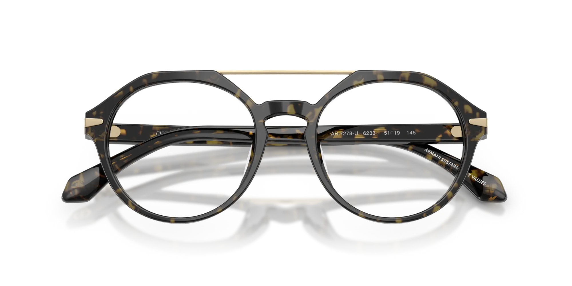 Giorgio Armani AR7278U 6233 Montature da vista Acetato Verde Rotonda Normale - immagine 2